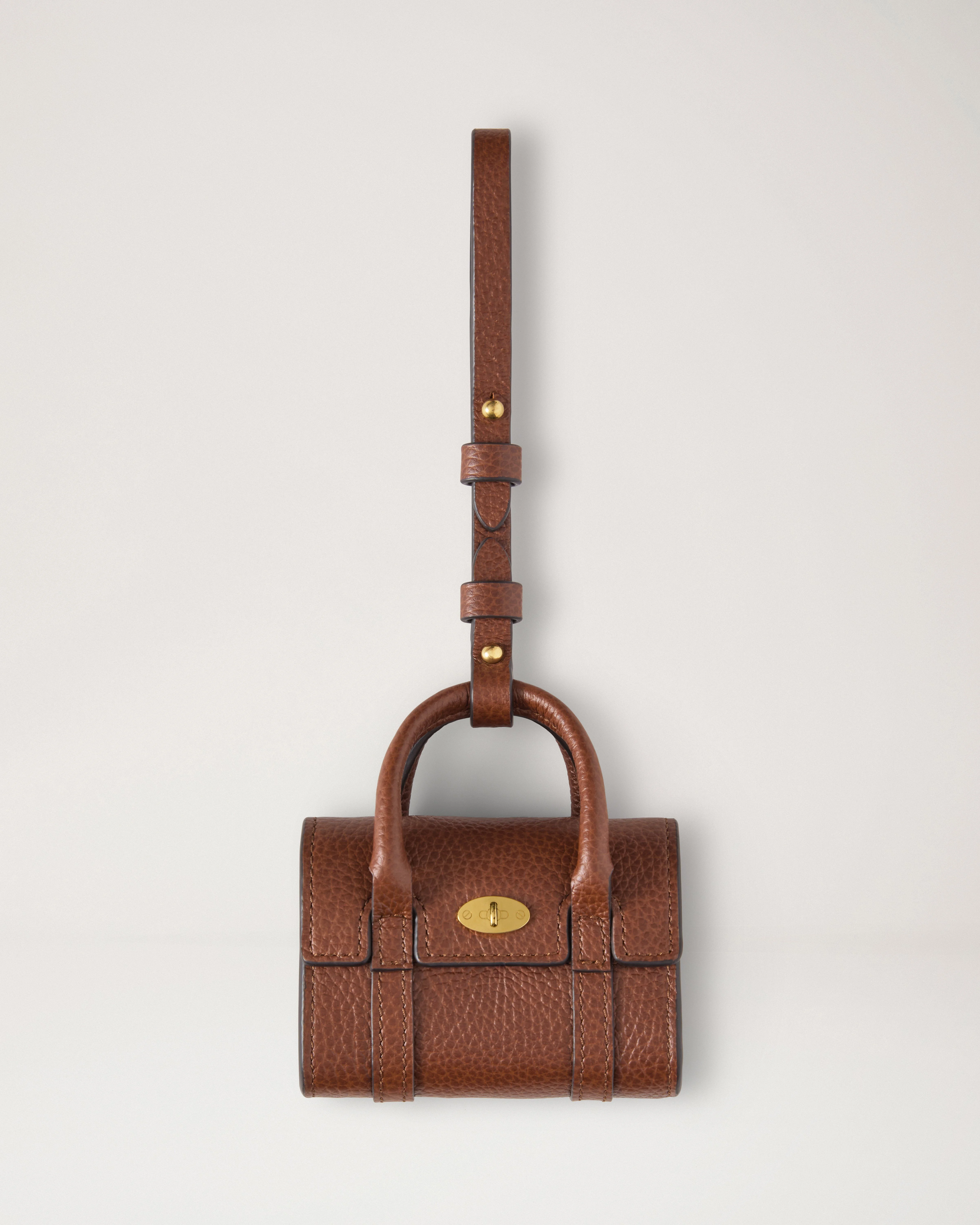 Mini Bayswater Bag Charm Oak Two-Tone Small Classic Grain - 1