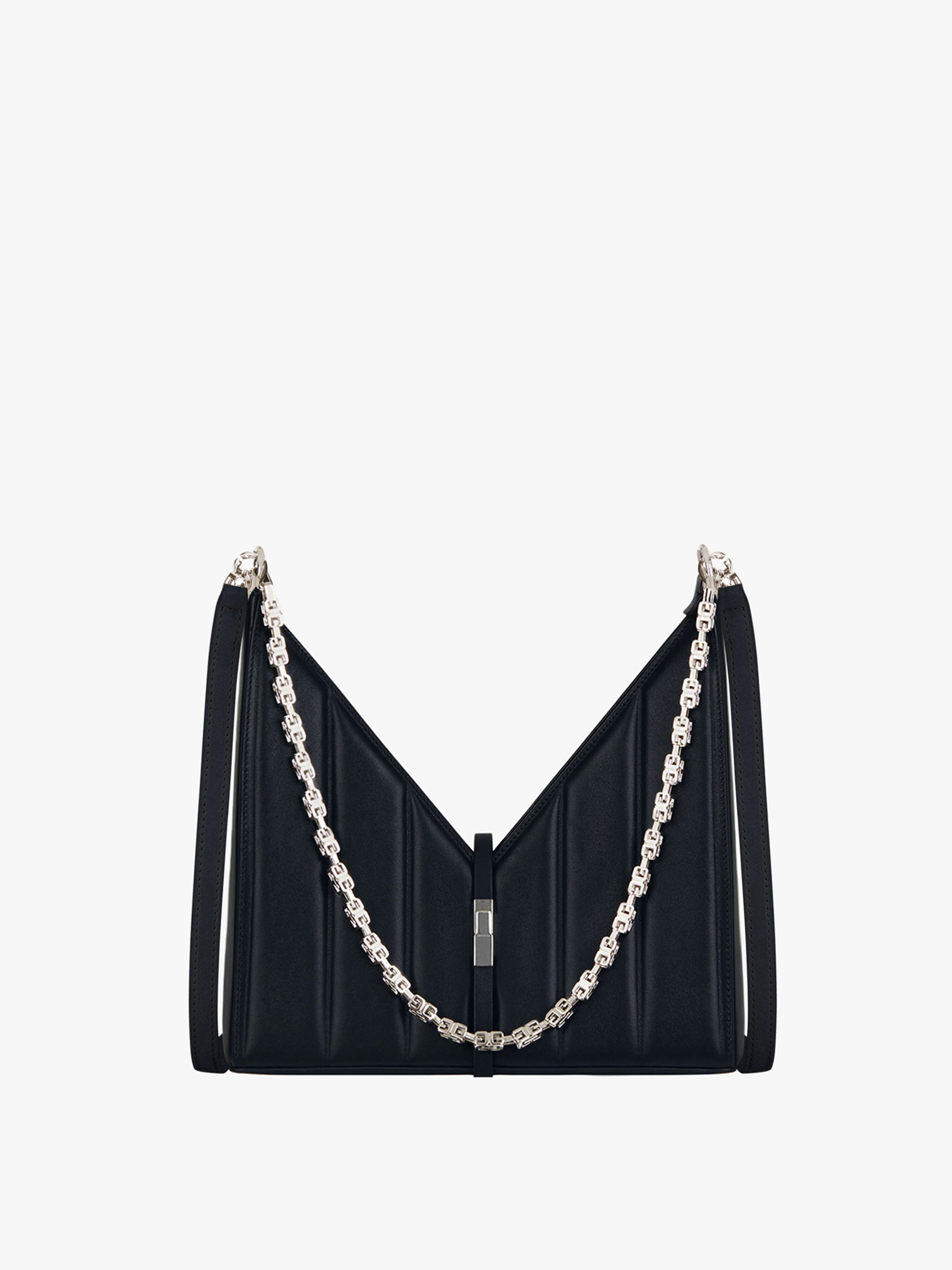 SMALL CUT OUT BAG IN PADDED LEATHER WITH CHAIN - 1