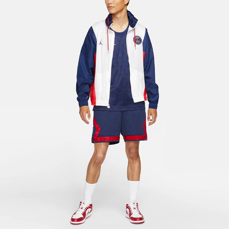 Air Jordan Mesh Paris Saint-Germain Full Print Breathable Soccer/Football Sports Vest Dark blue DB64 - 3