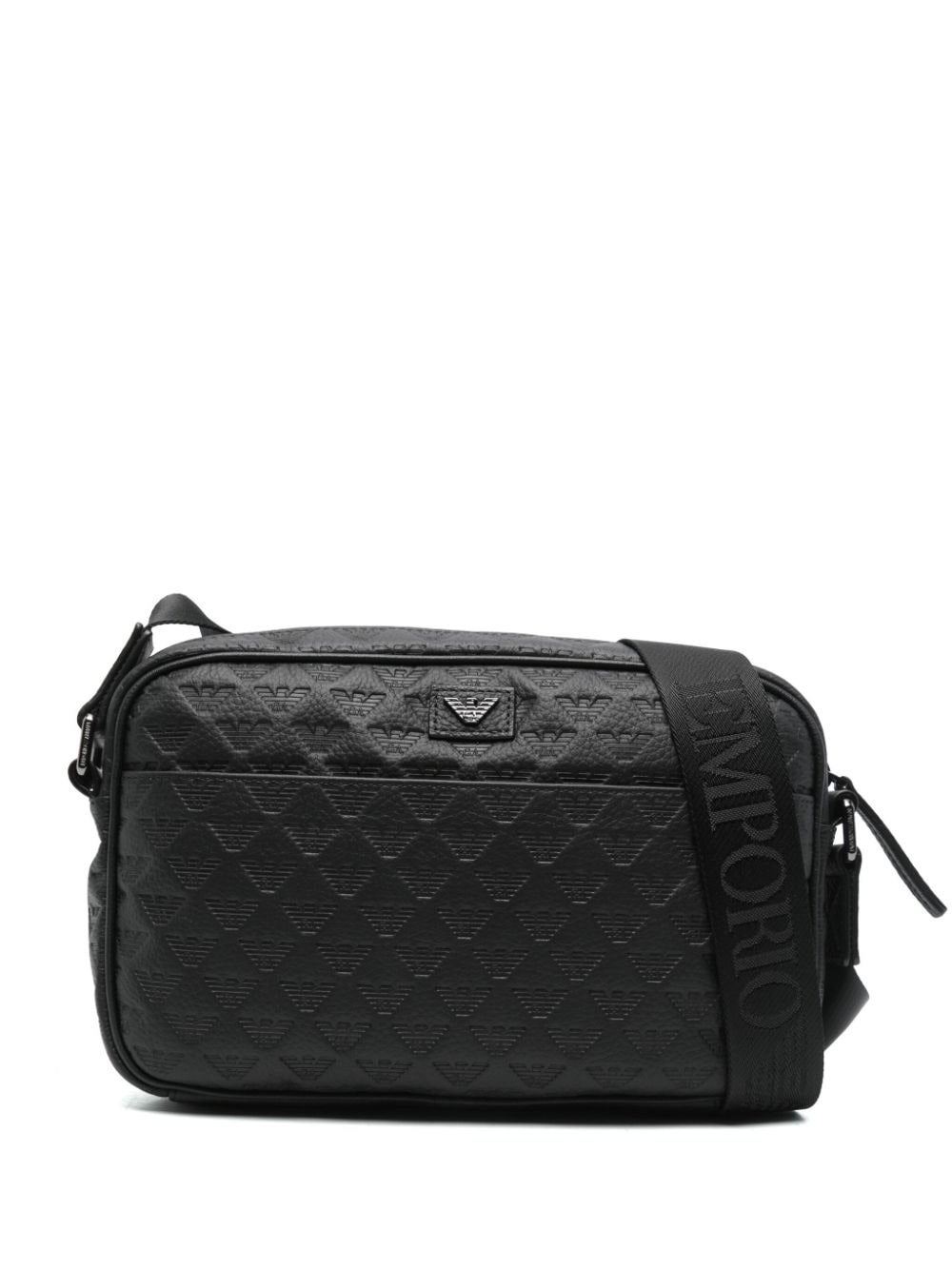Emporio armani logo shoulder bag black hotsell