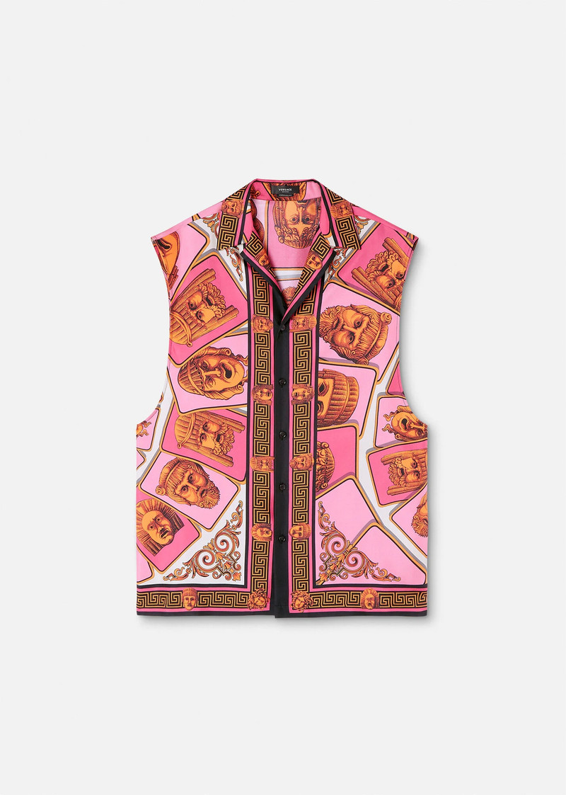 Le Maschere Sleeveless Silk Shirt 1