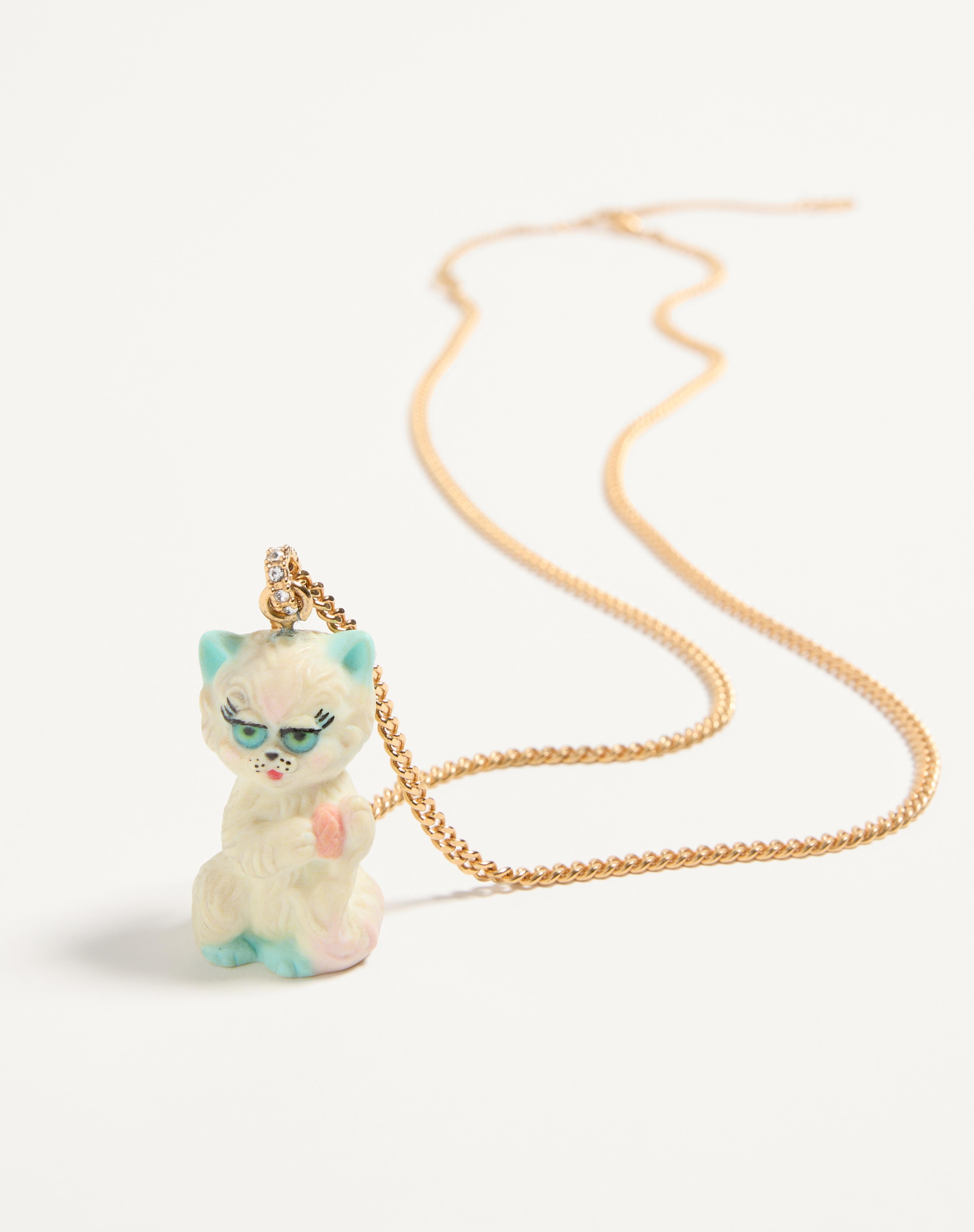 LE CHAT DE LA MAISON NECKLACE IN METAL, NYLON AND SWAROVSKI® CRYSTALS - 3