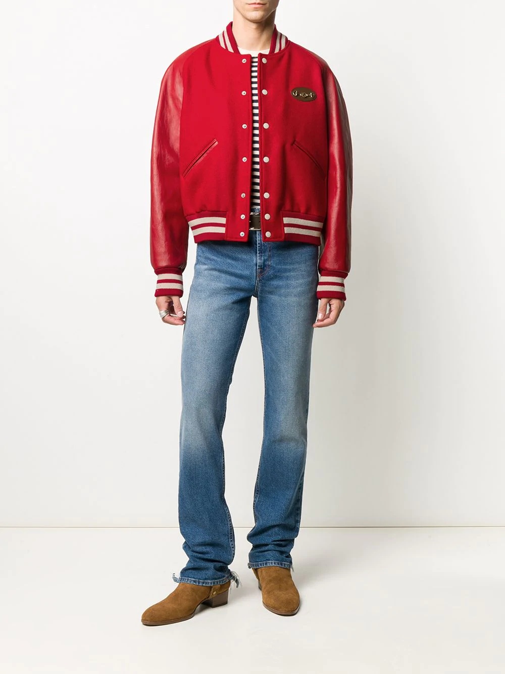 Horsebit panelled bomber jacket - 2