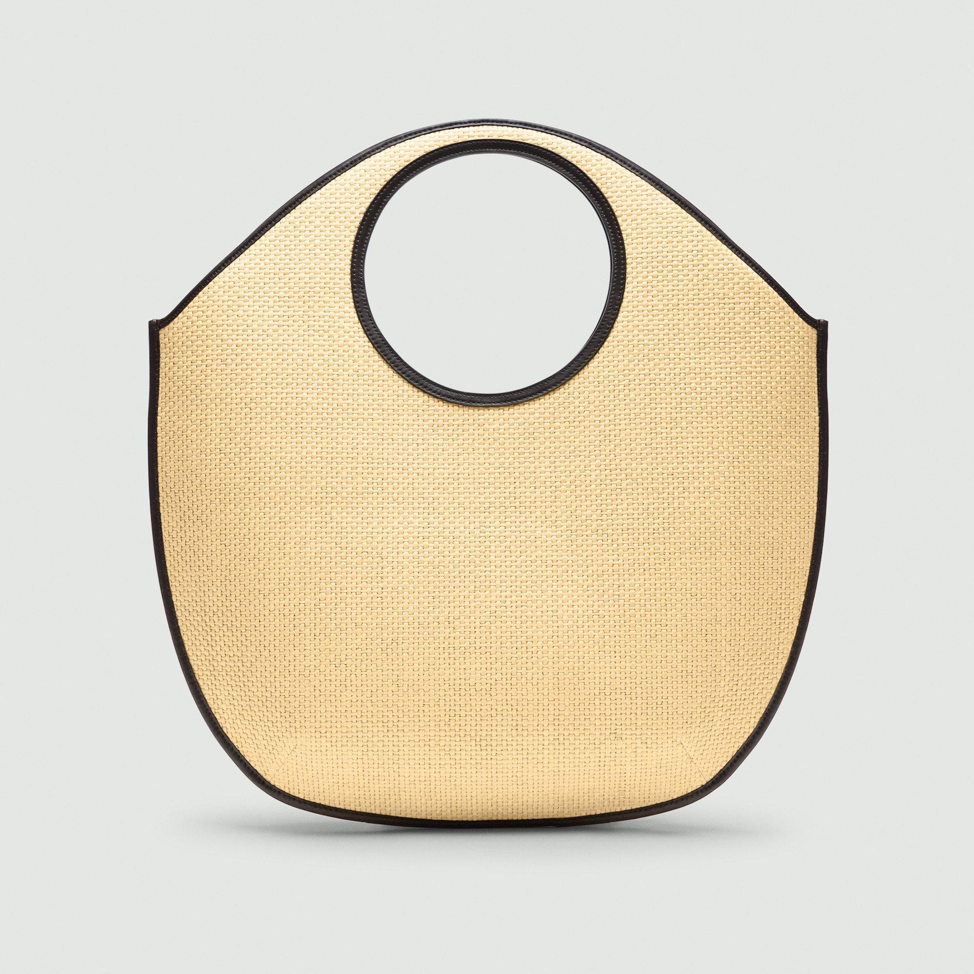 Circle Tote Bag in Raffia - 4