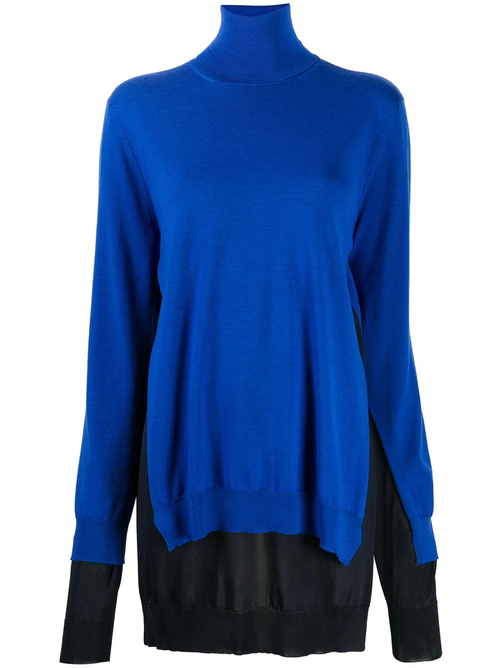 roll-neck step-hem jumper - 1