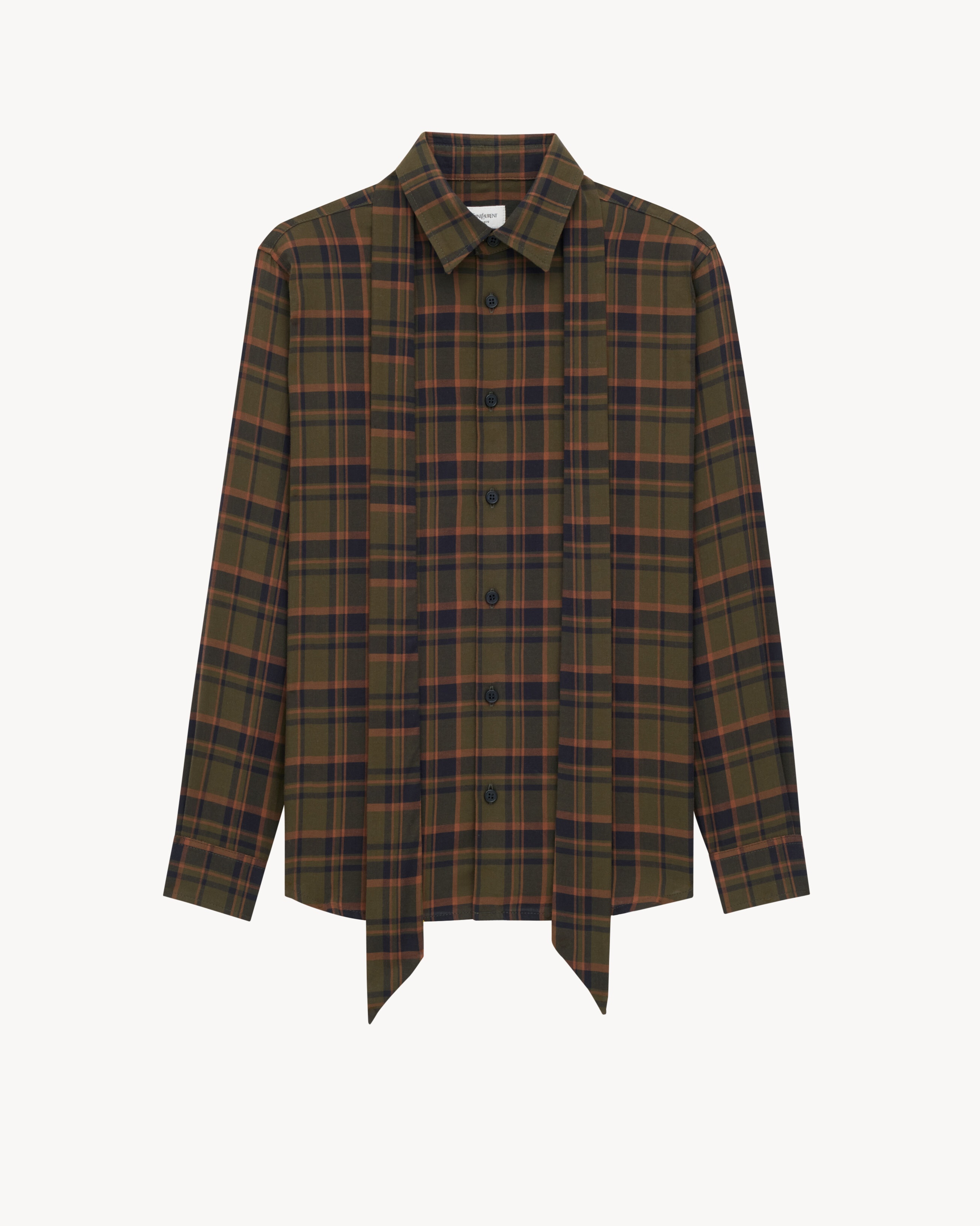 CASSANRE LAVALLIÈRE SHIRT IN COTTON PLAID - 3