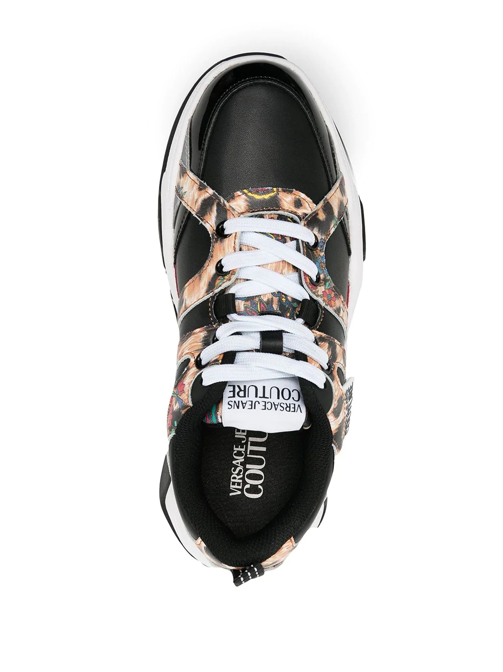 leopard print details sneakers  - 4