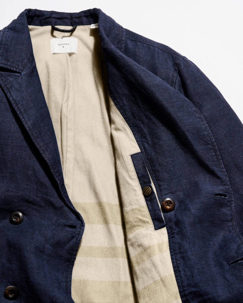 Canvas Linen Bond Peacoat 3