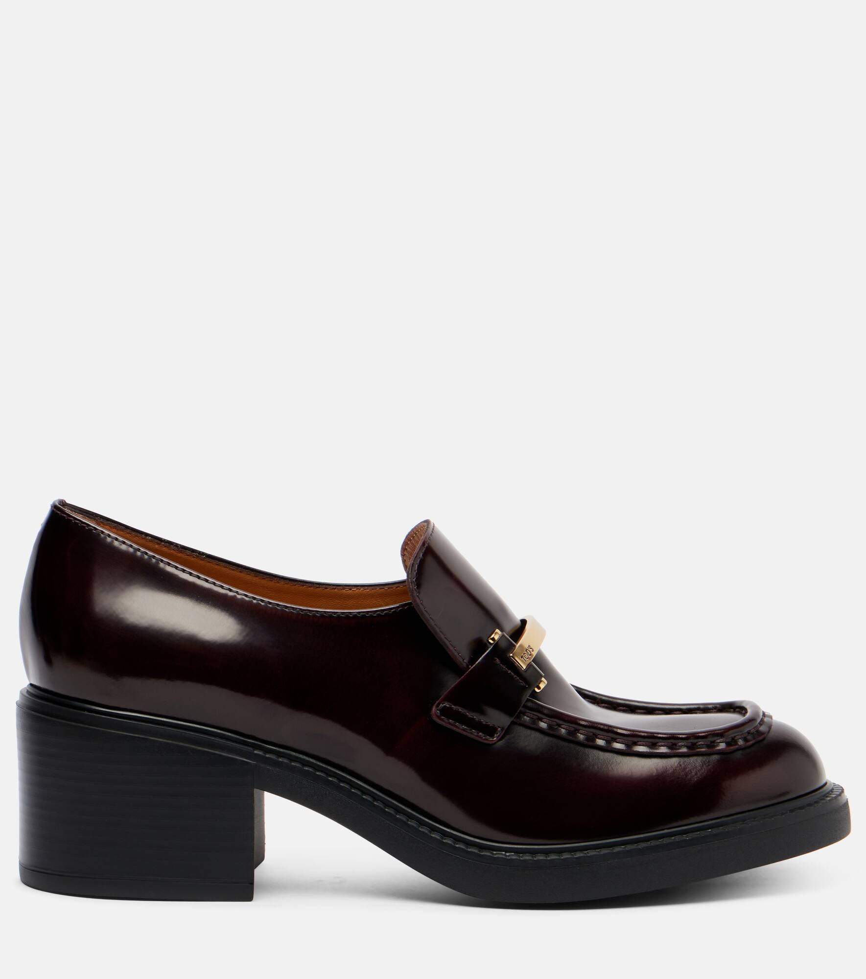 60 leather loafer pumps - 4