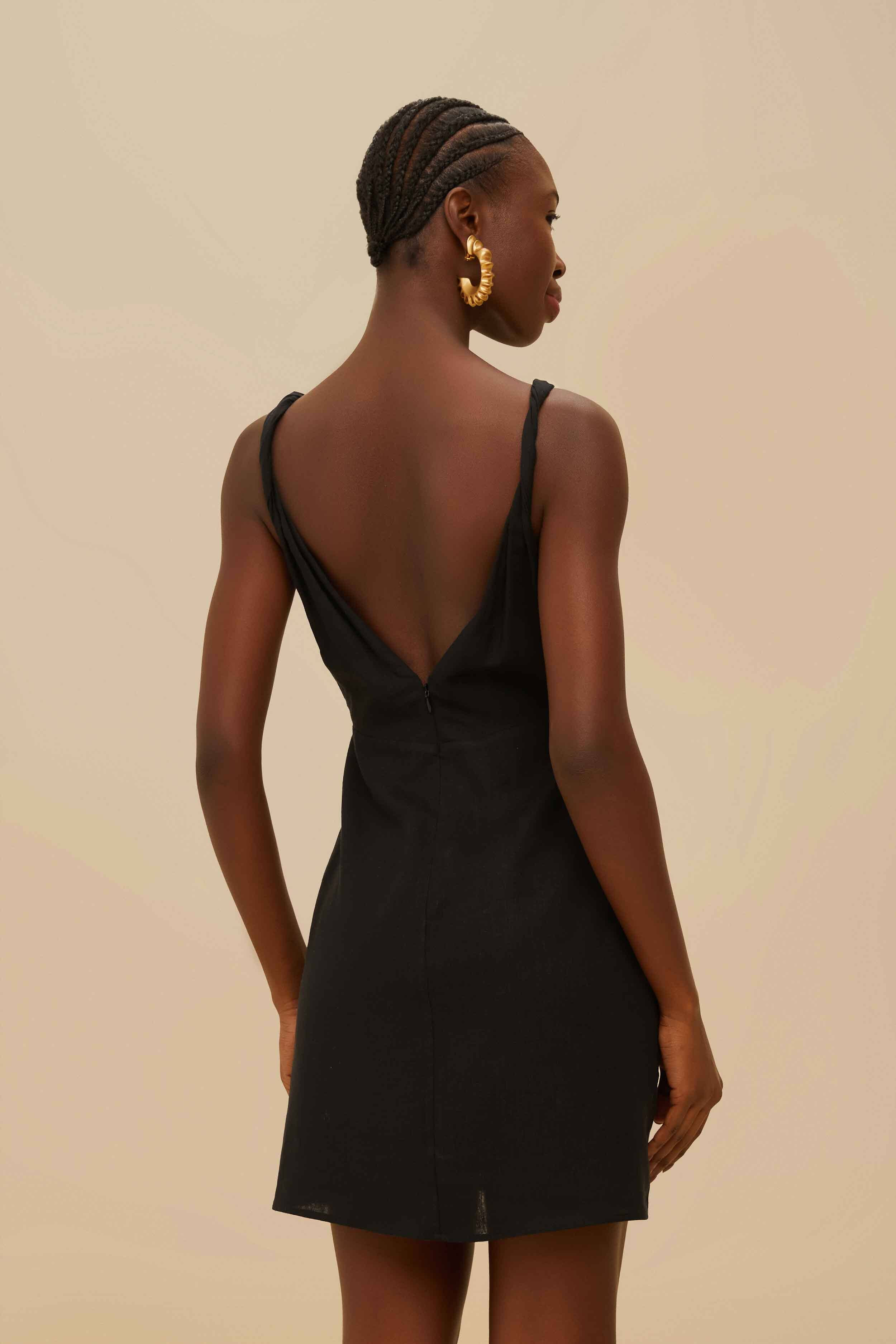 Black And White Rose Lenzing™ Ecovero™ Euroflax™ Mini Dress - 3