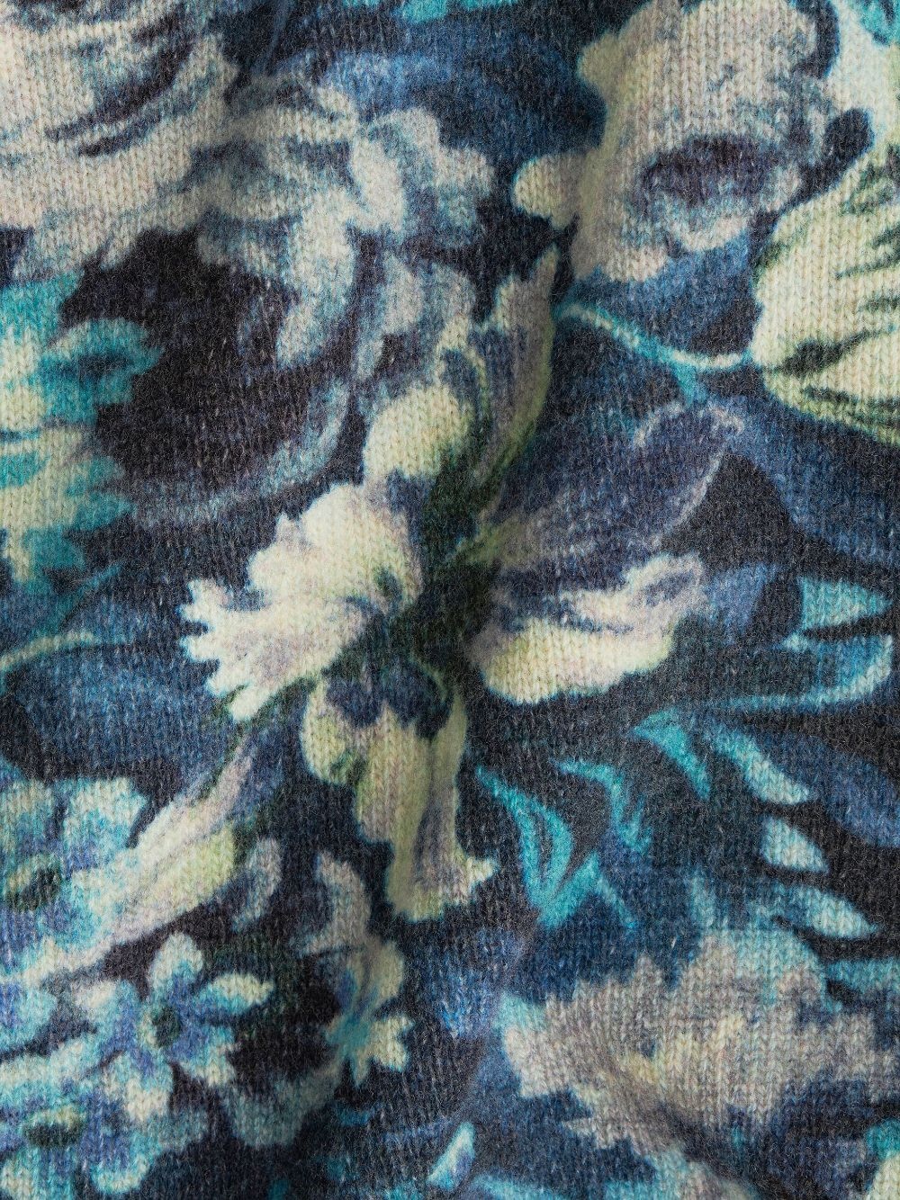 floral-print virgin wool jumper - 5
