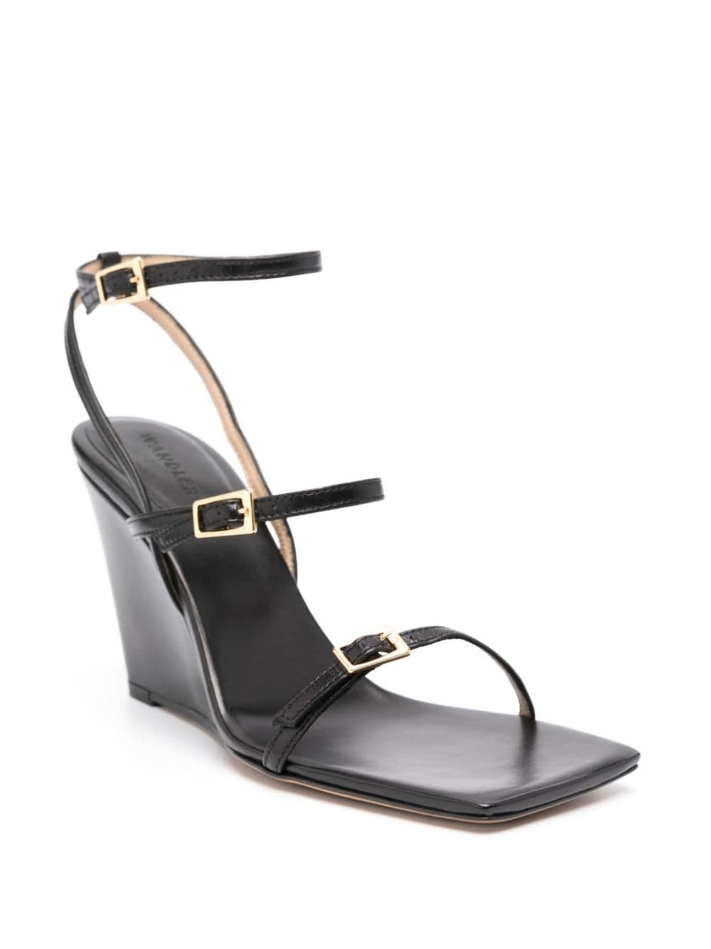 95mm wedge leather sandals - 2