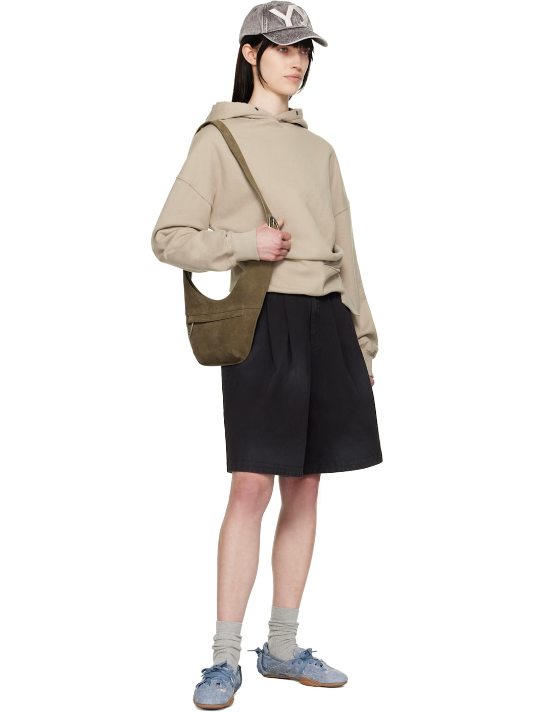 Beige Deconstructed Hoodie - 4