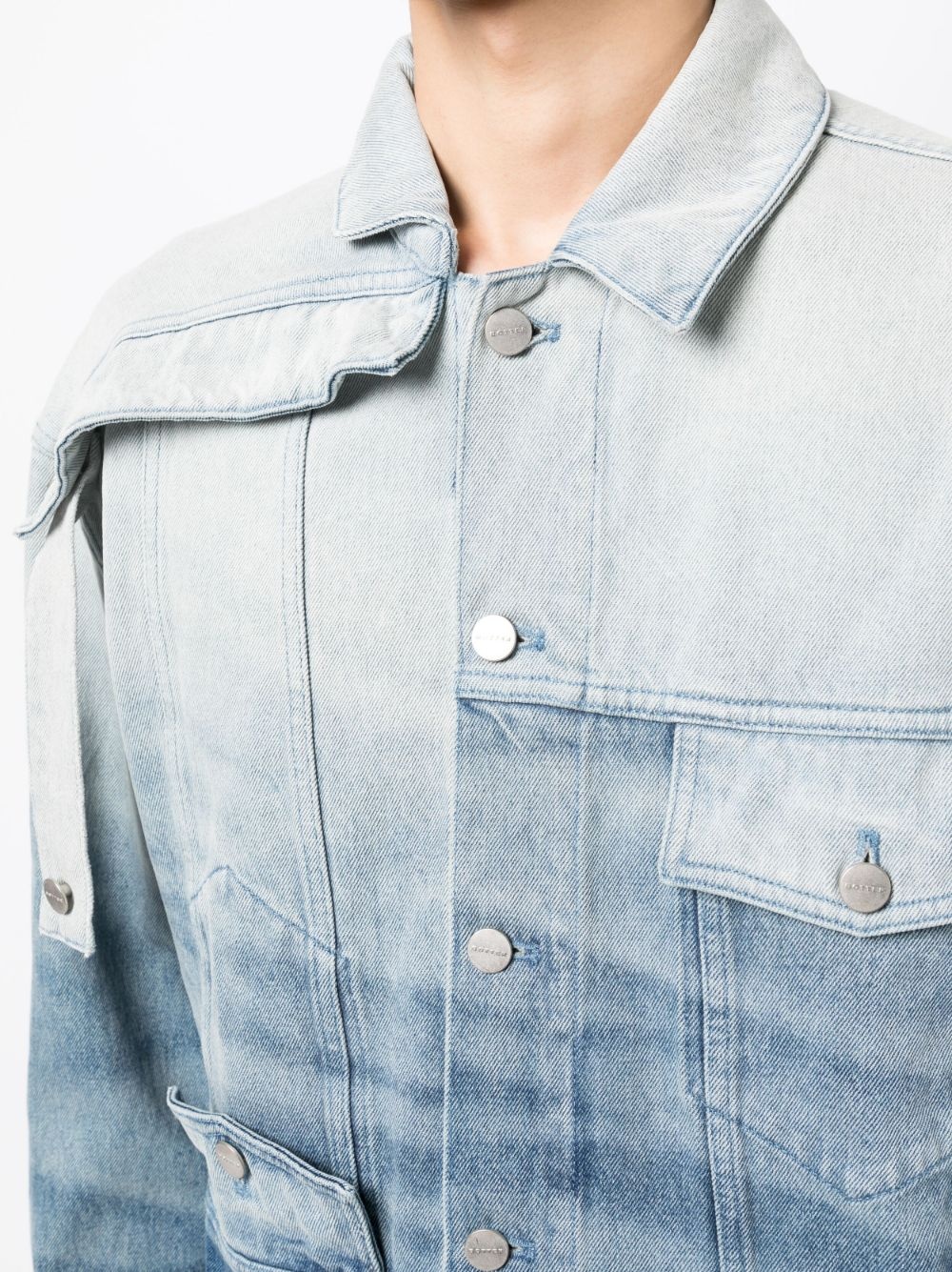 gradient-effect denim jacket - 5