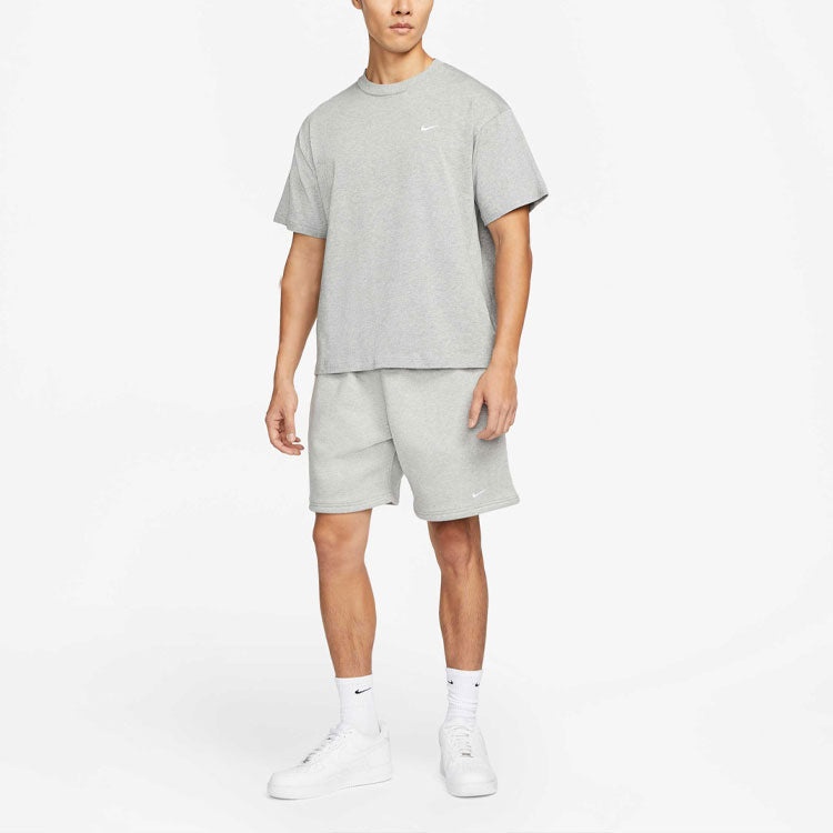 Nike Solid Color Logo Straight Loose Casual Shorts Unisex Gray DV3056-063 - 2