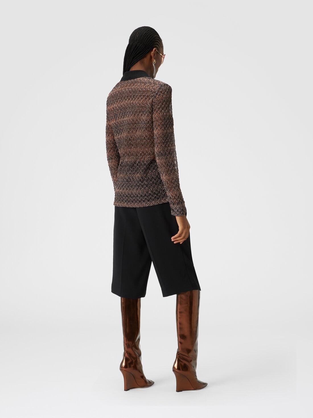 Lamé lace shirt - 3