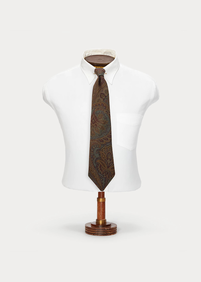 Handmade Paisley Silk Brocade Tie 1