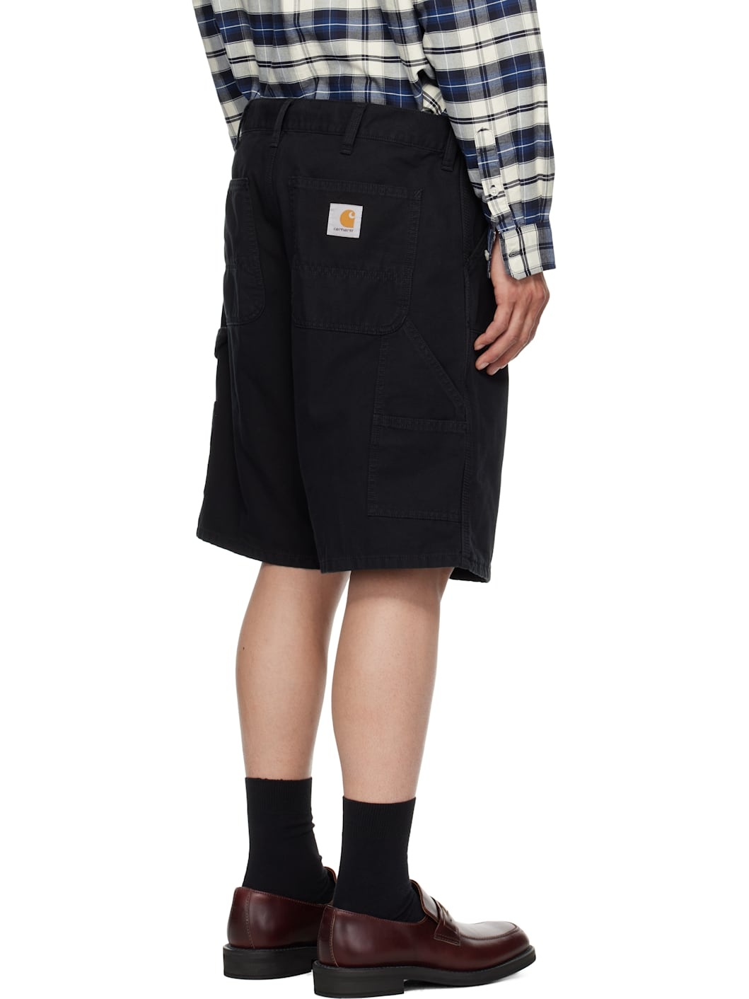Black Double Knee Shorts - 3