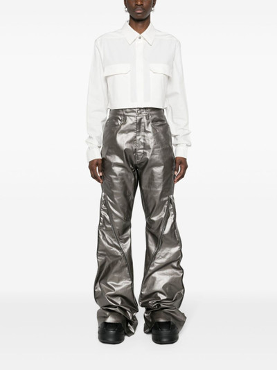 Rick Owens cropped cotton shirt outlook