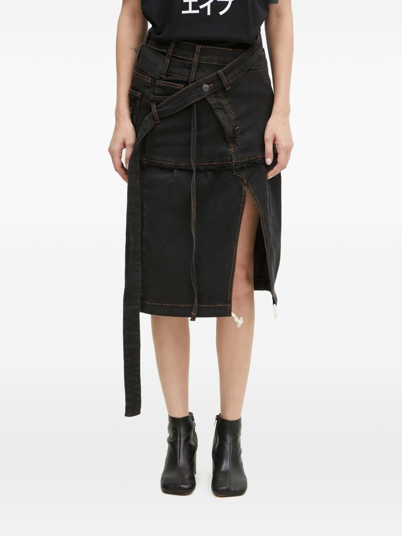frayed split skirt 1