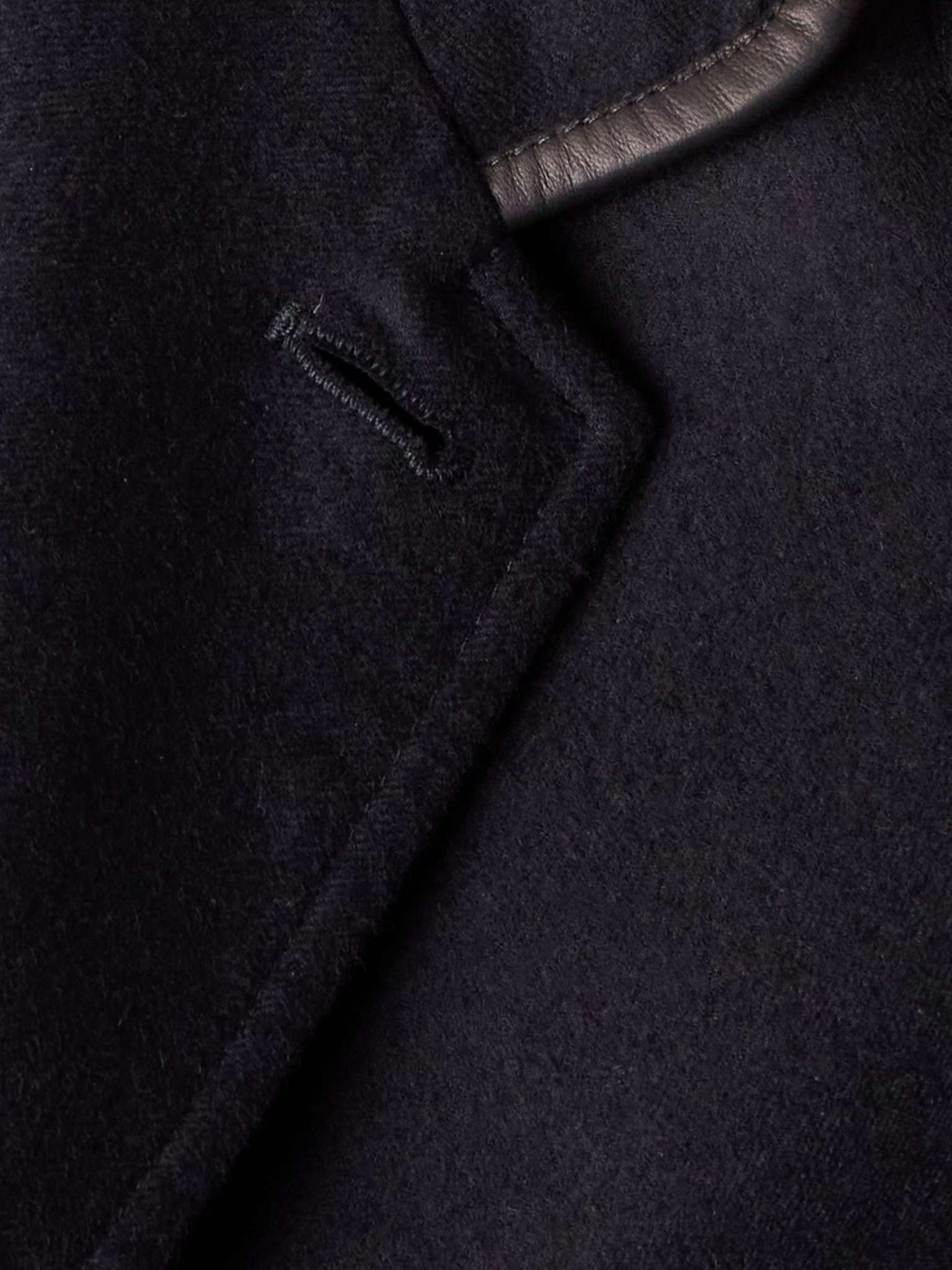 Spagna Leather-Trimmed Cashmere-Felt Jacket - 3