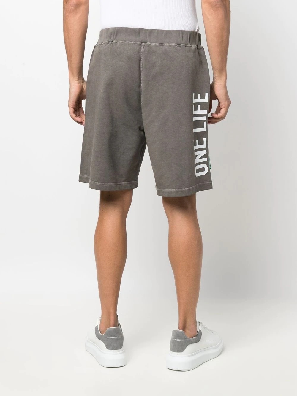 logo-print track shorts - 4