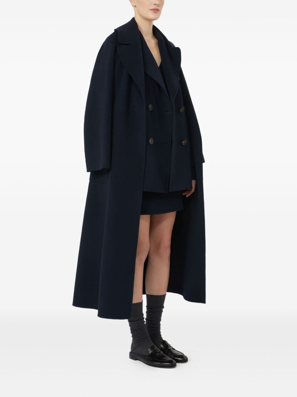 Caban double-breasted wool coat - 2
