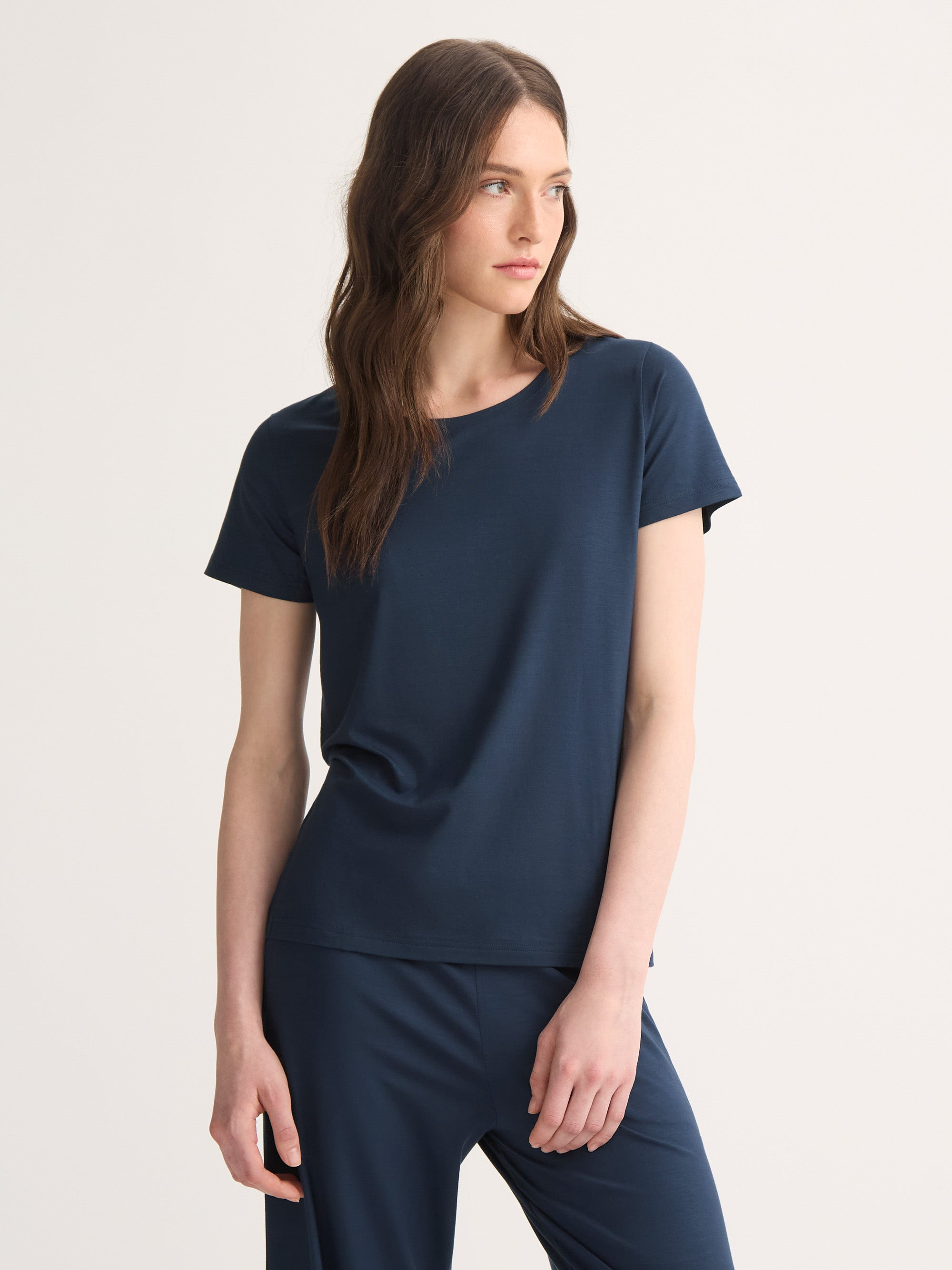 Women's T-Shirt Lara Micro Modal Stretch Navy - 2