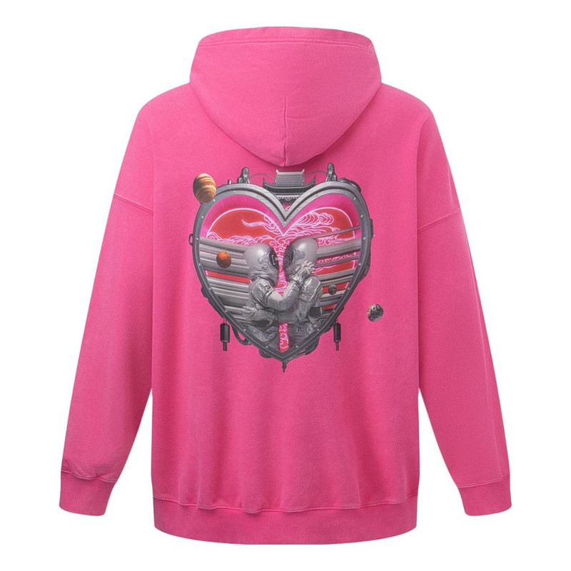Li-Ning Li-Ning Valentine's Day Graphic Hoodie 'Pink' AWDT231-4 outlook