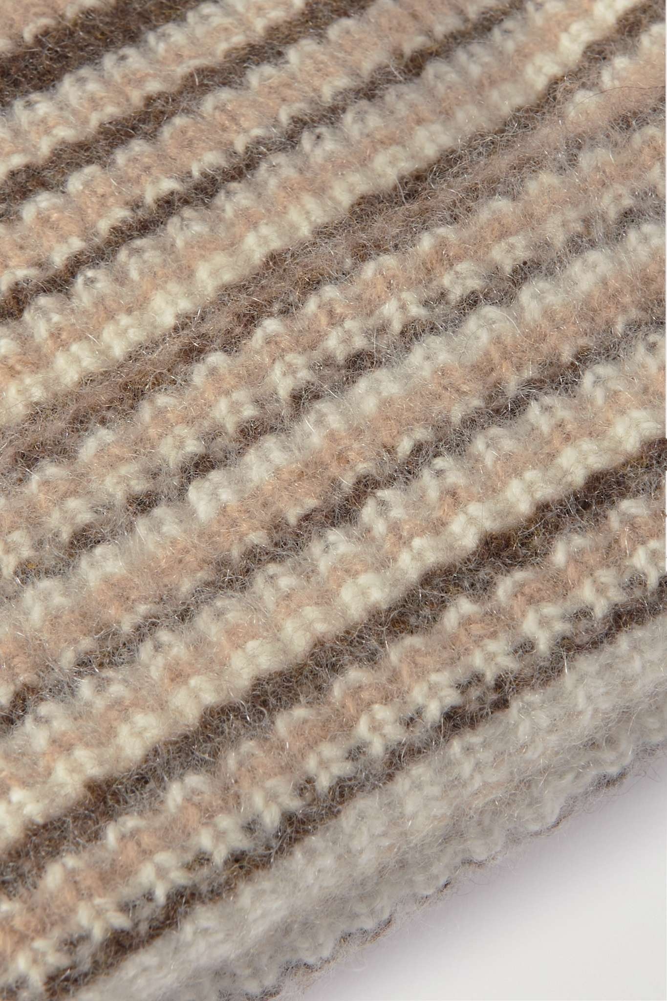 Watchman ribbed striped cashmere beanie - 3