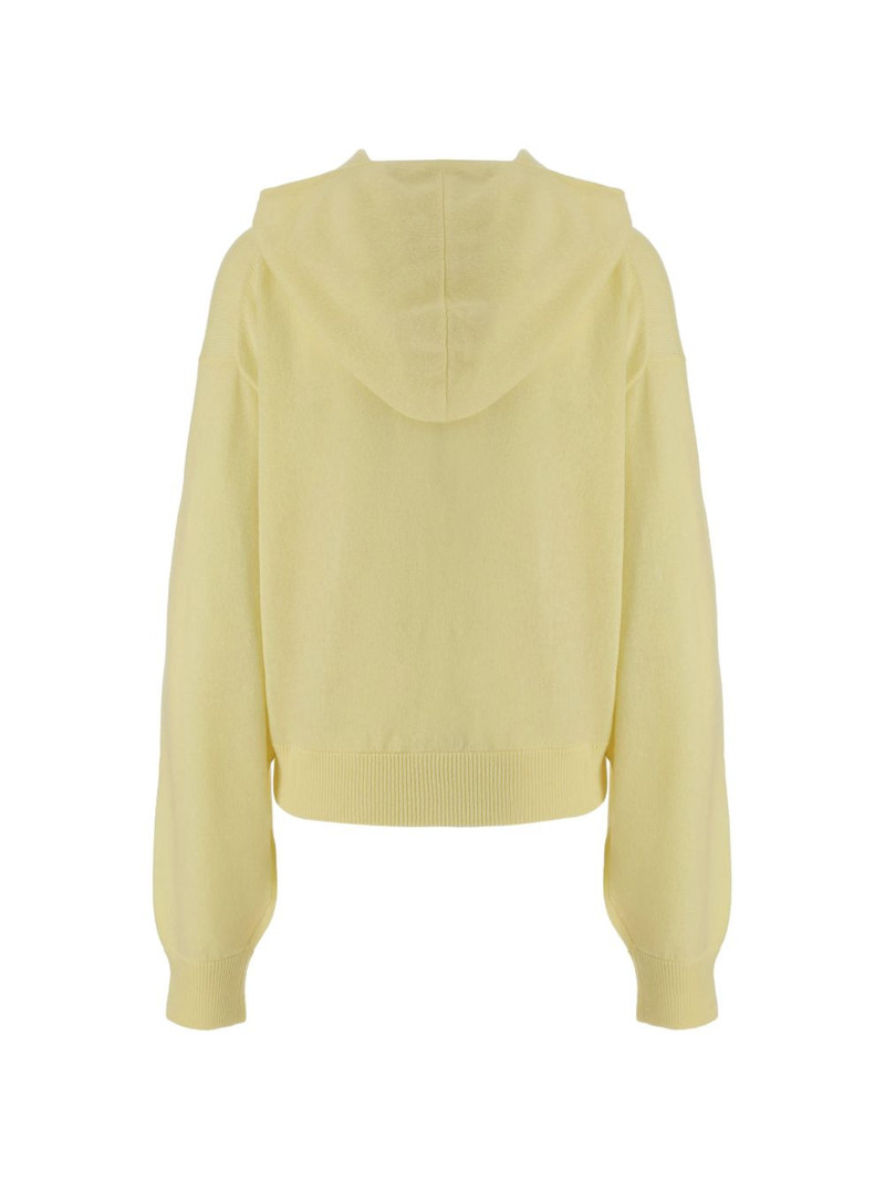 Allude zip-up hooded cardigan outlook