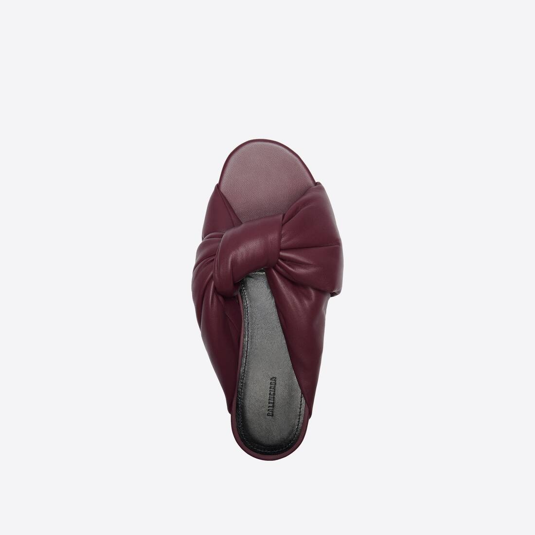 Women's Drapy Flat Sandal in Burgundy - 4
