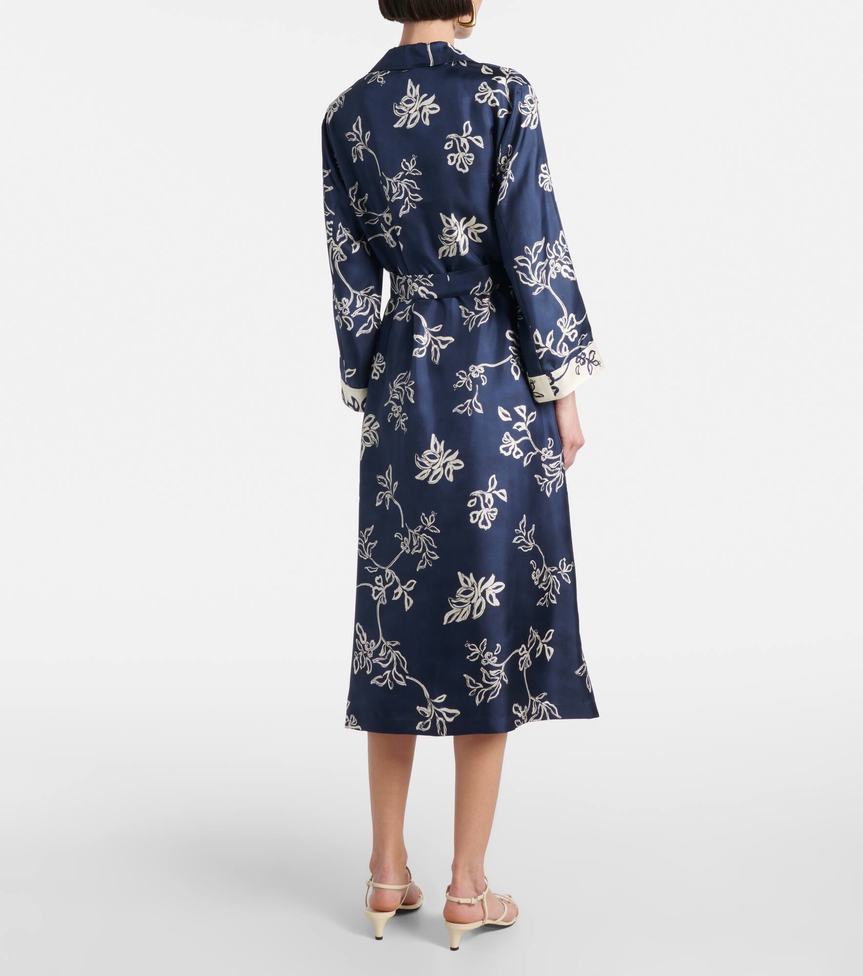 Timeo printed twill wrap dress - 3
