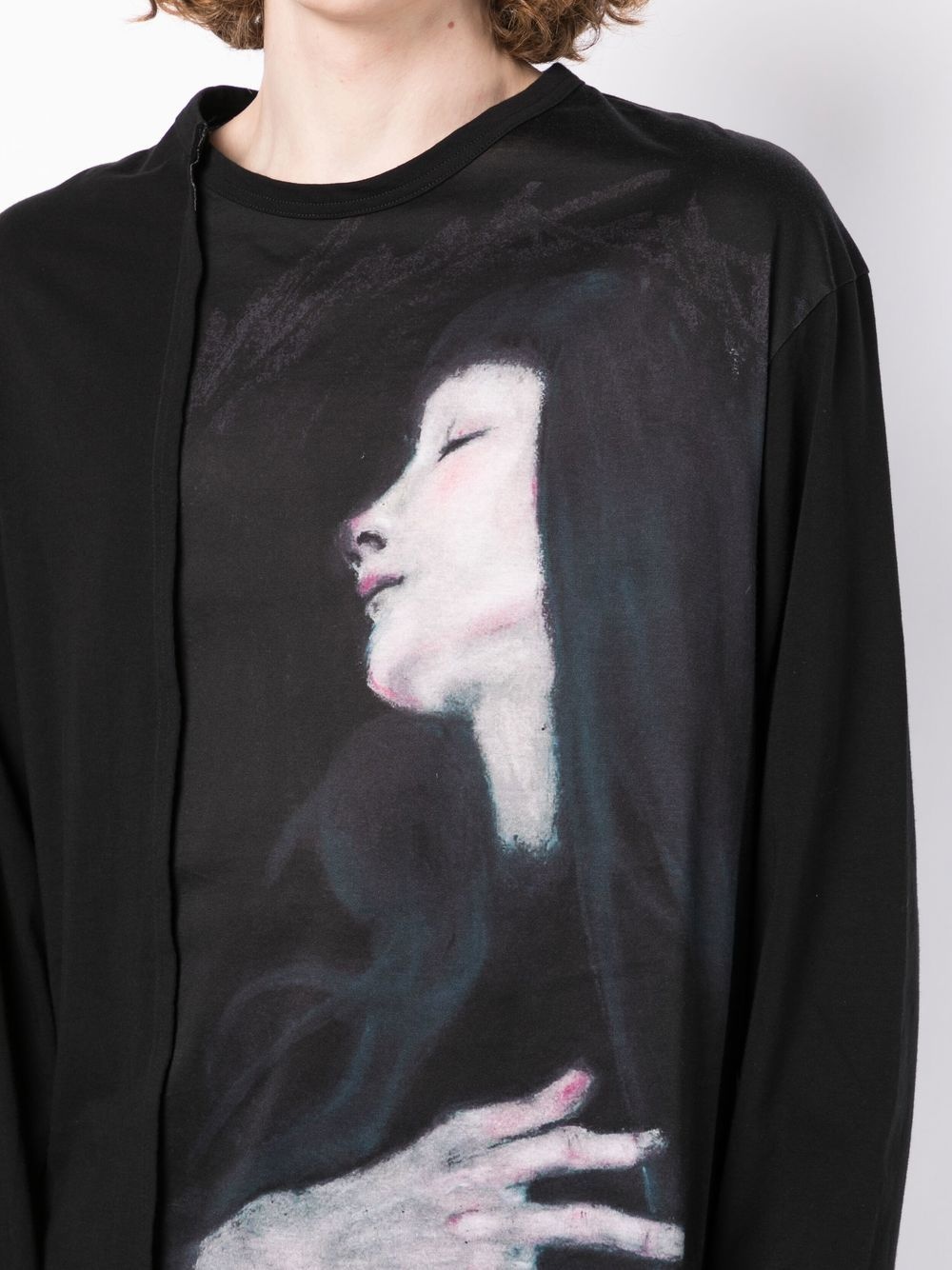 graphic-print cotton long-sleeve T-shirt - 5