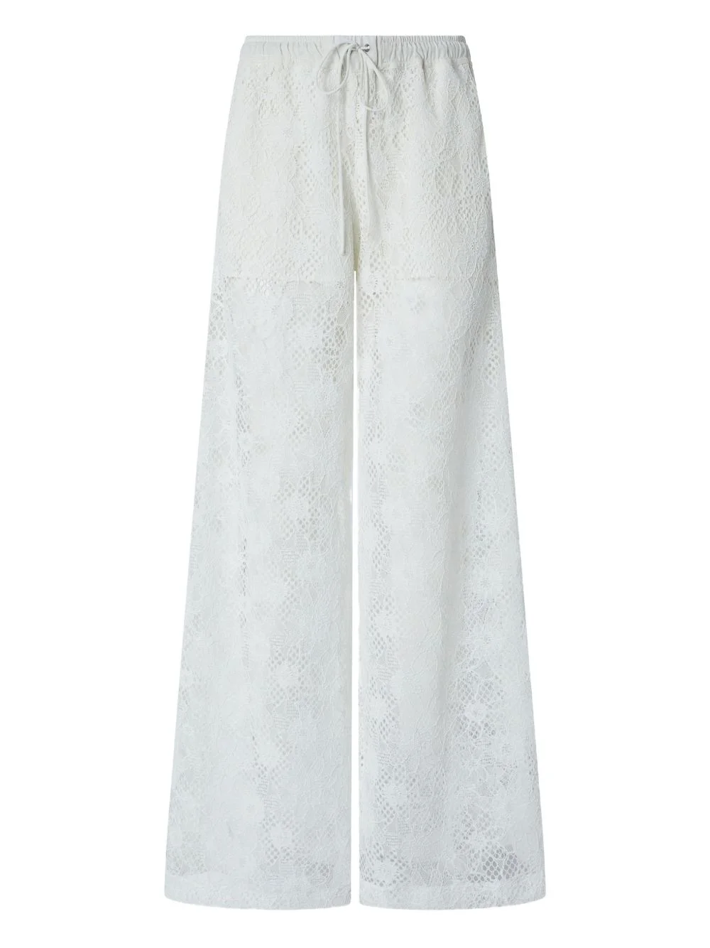 floral-lace palazzo pants - 1