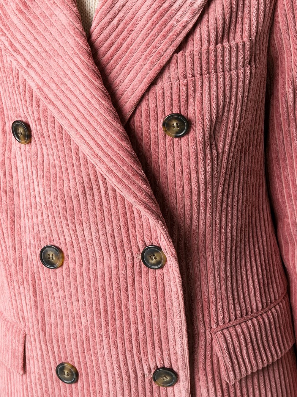 corduroy double breasted blazer  - 5