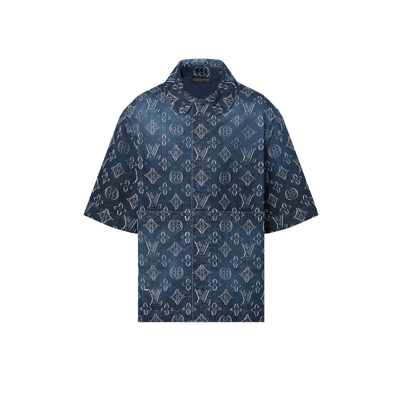 Monogram Short-Sleeved Chambray Shirt 1