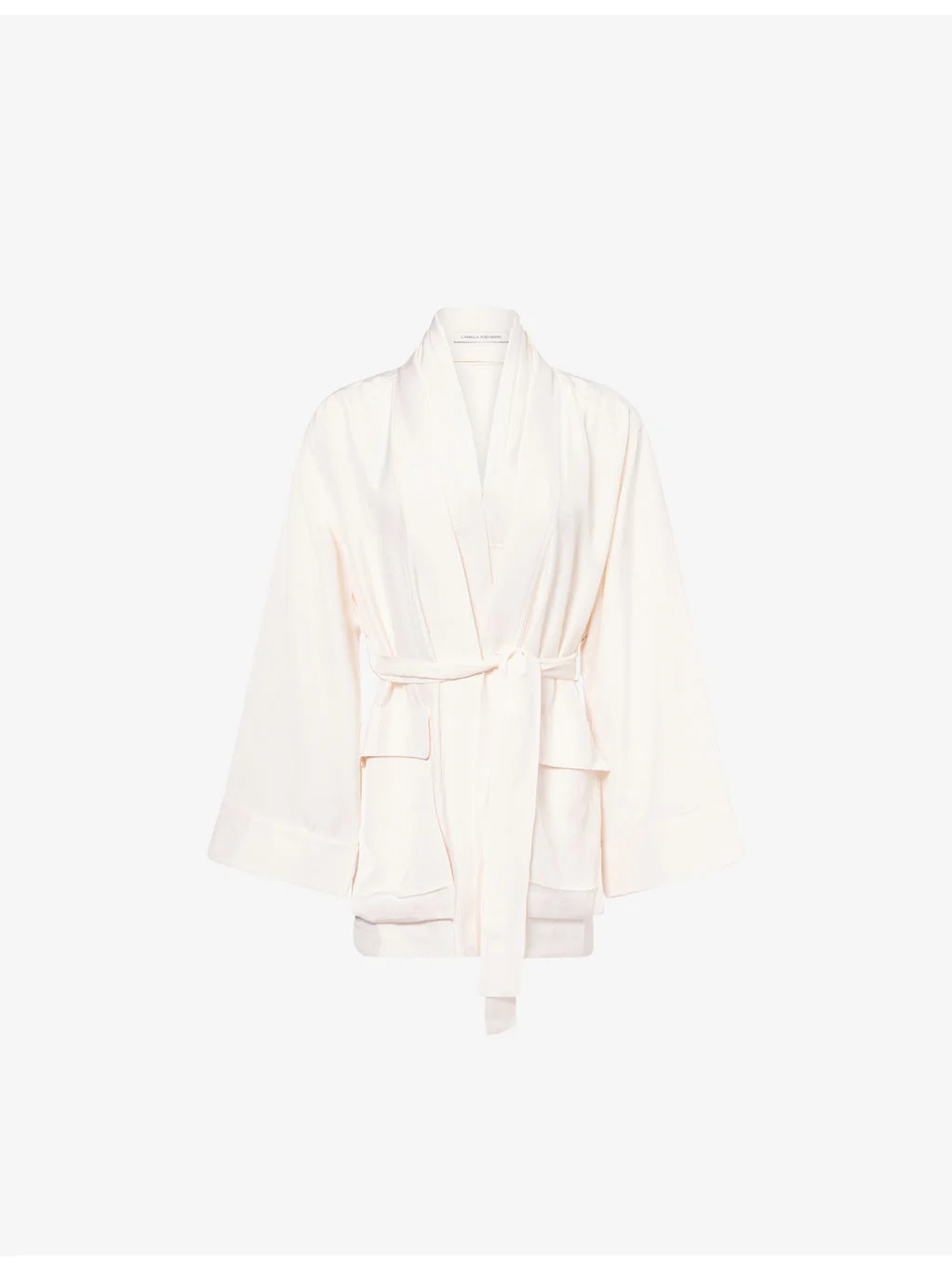 Lazaro Open-Front Woven Kimono Jacket - 1