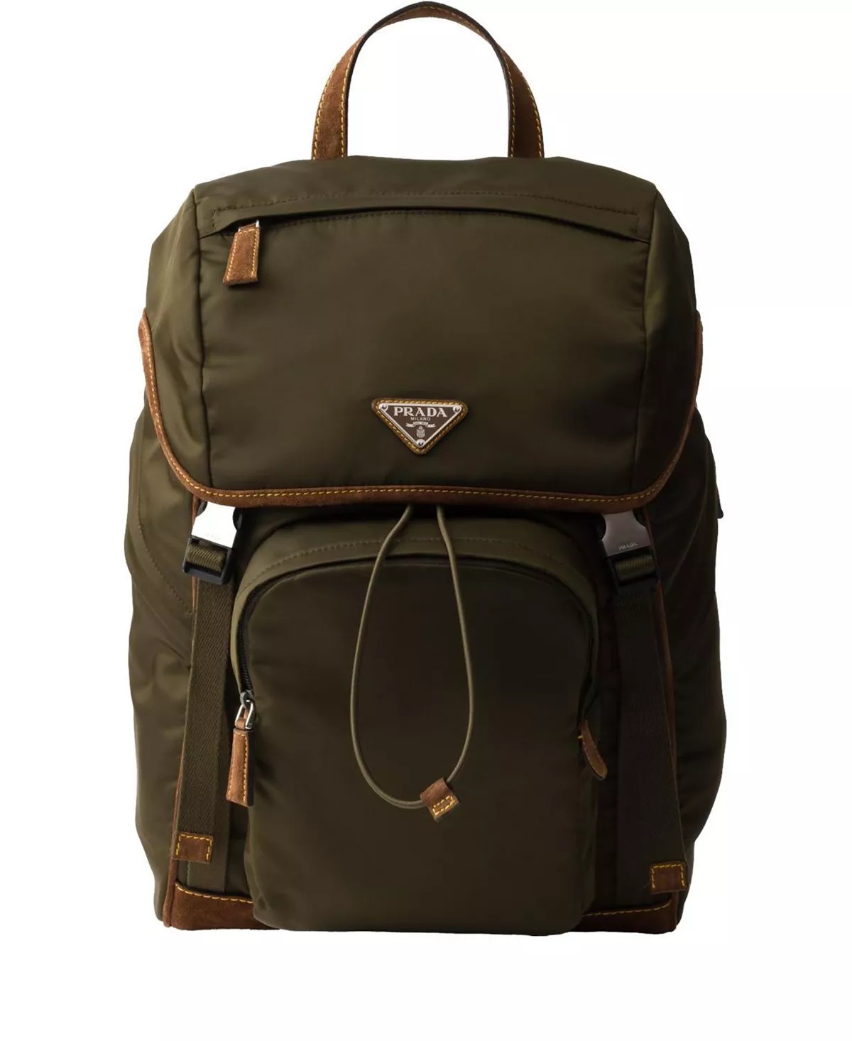 Re-Nylon and Suede Backpack - 1