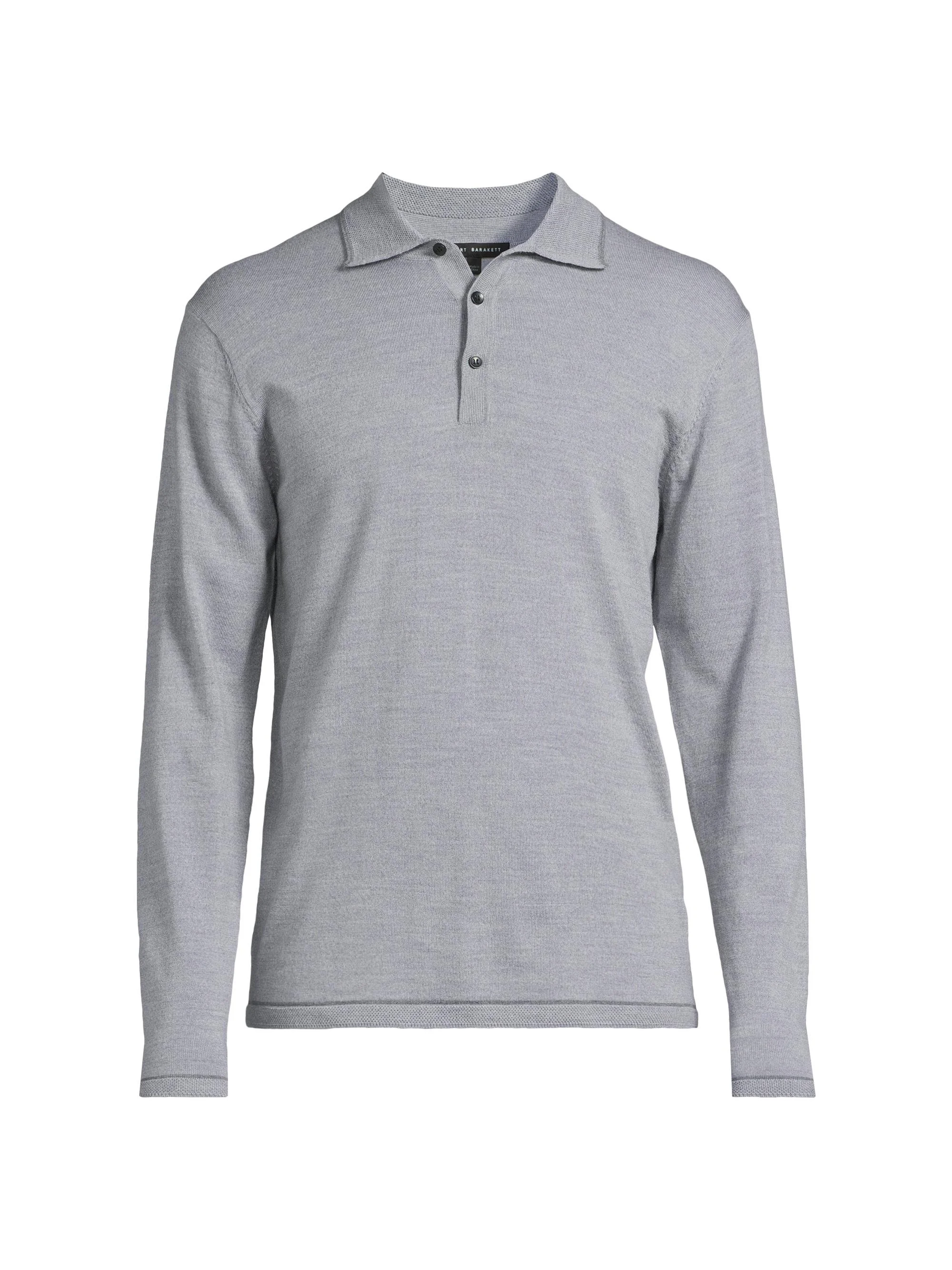 Men's Roman Polo Sweater - Light Grey - 1