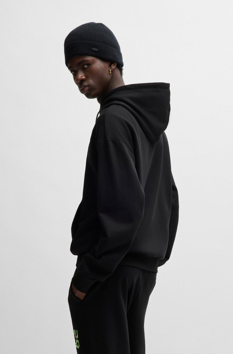 COTTON-TERRY REGULAR-FIT HOODIE WITH STACKED LOGO 5