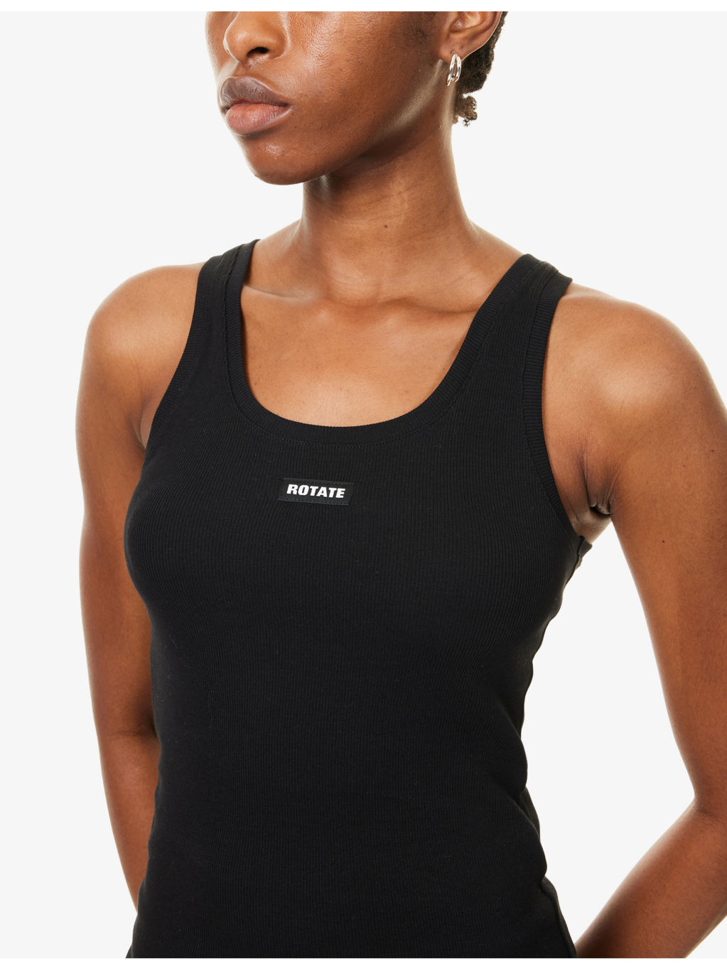 Adanne Core Logo-Embroidered Stretch-Cotton Tank Top - 5