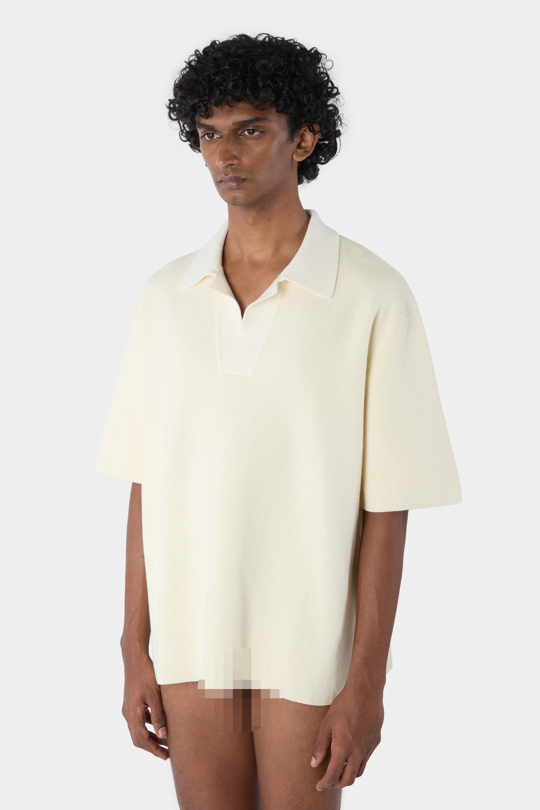 KNITTED POLO / cream - 4