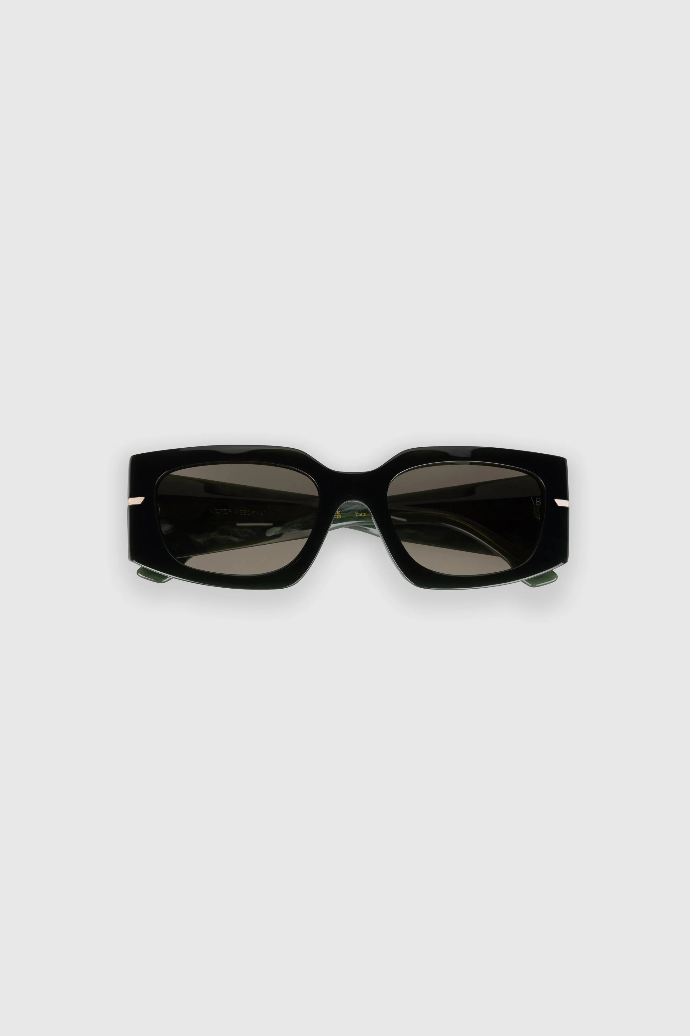 Rectangular Acetate Frame In Marble Green - 1
