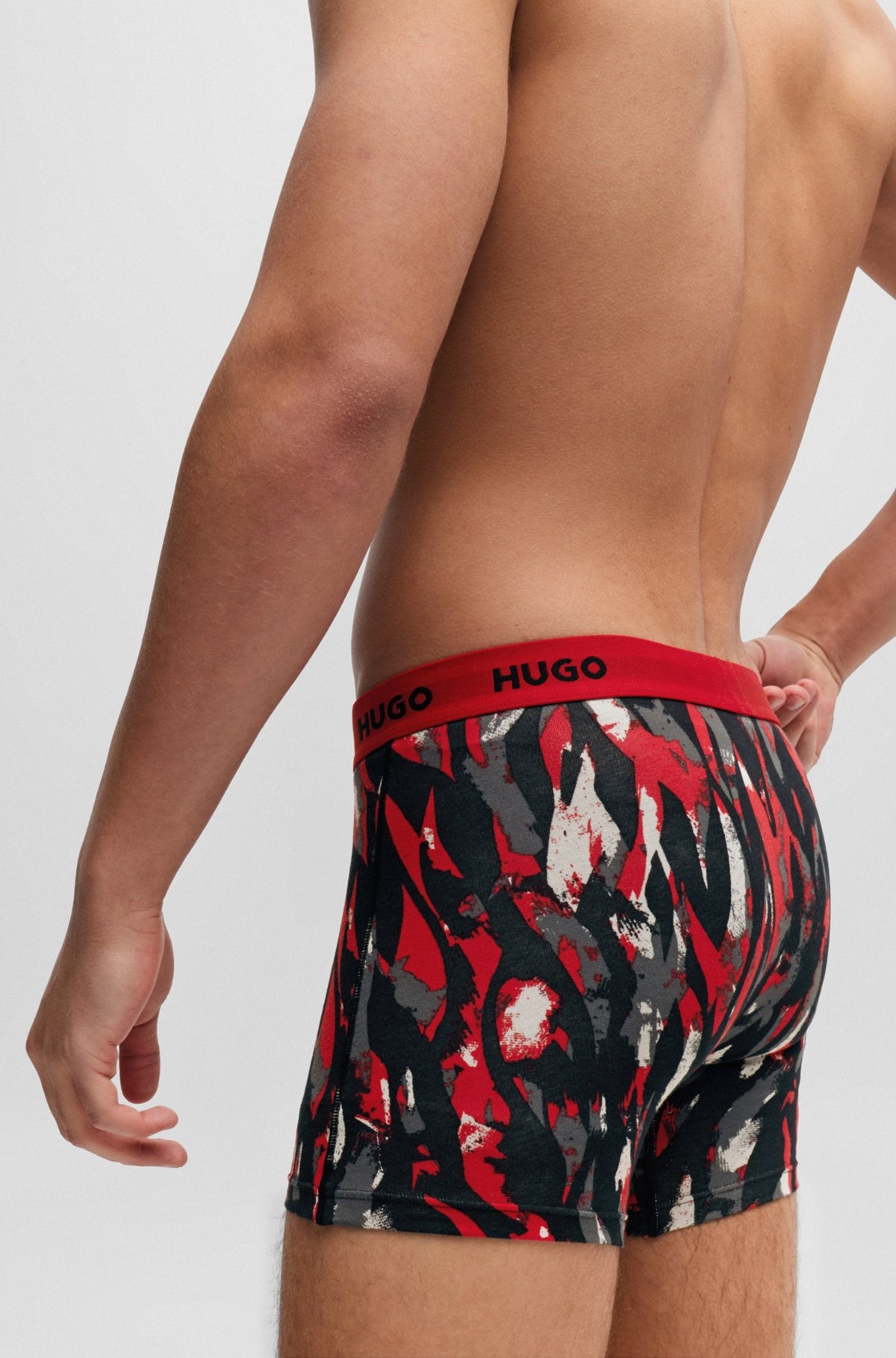 THREE-PACK OF STRETCH-COTTON BOXER BRIEFS WITH LOGO WAISTBANDS - 5