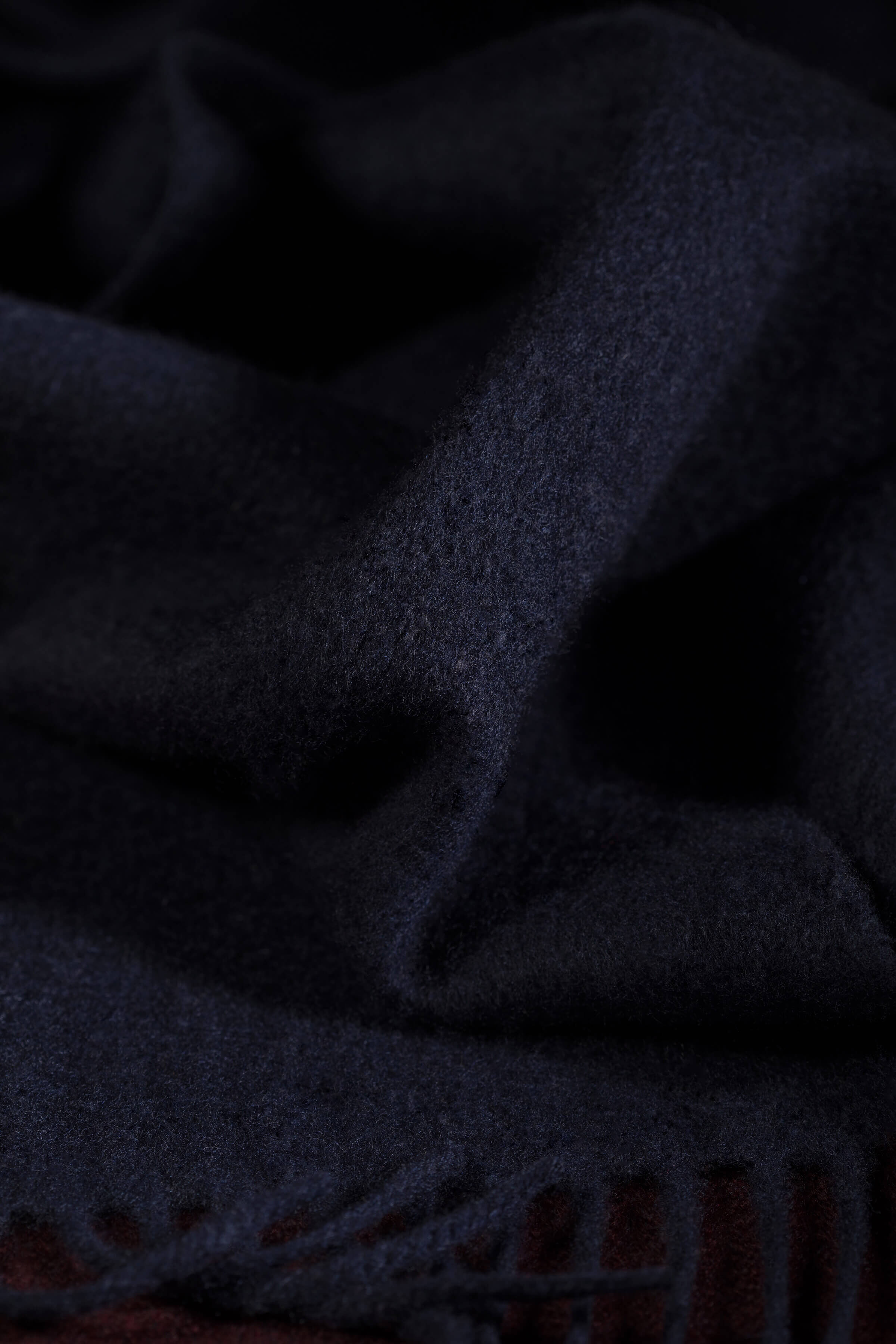 Navy Cashmere Scarf - 2