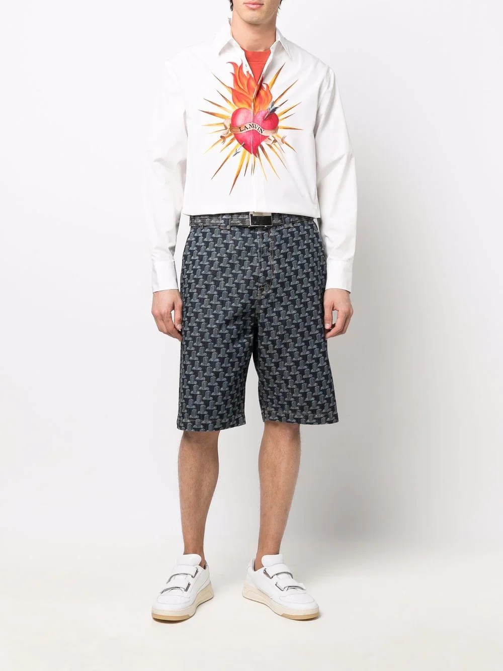 geometric-print bermuda shorts - 2