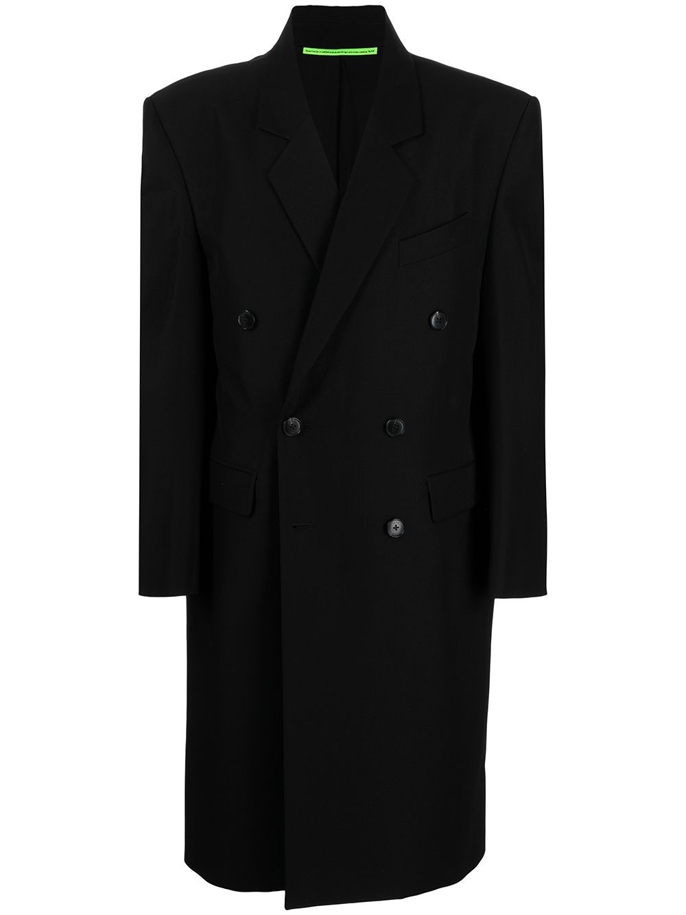 black wool coat - 1