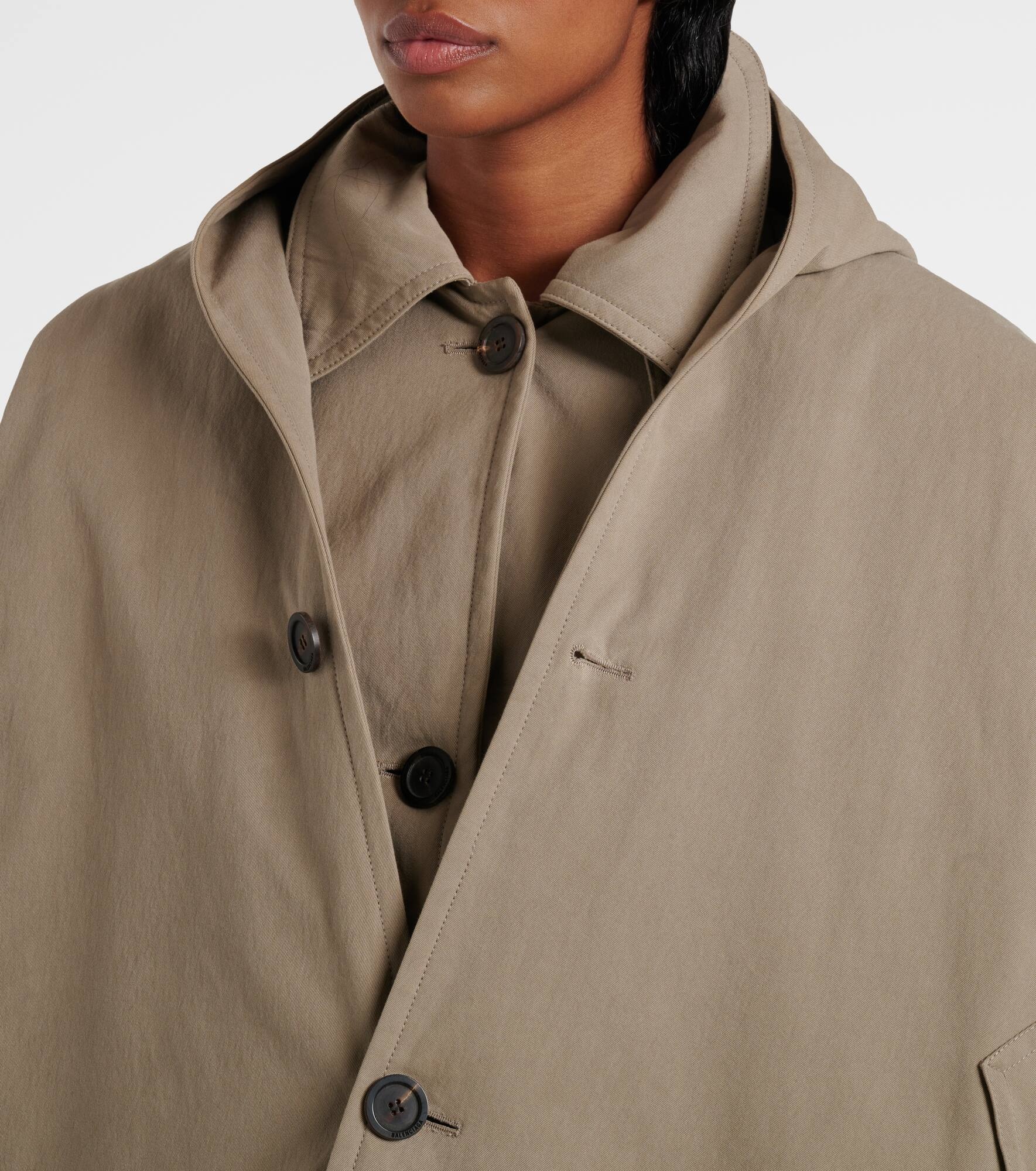 Deconstructed cotton twill trench coat - 5