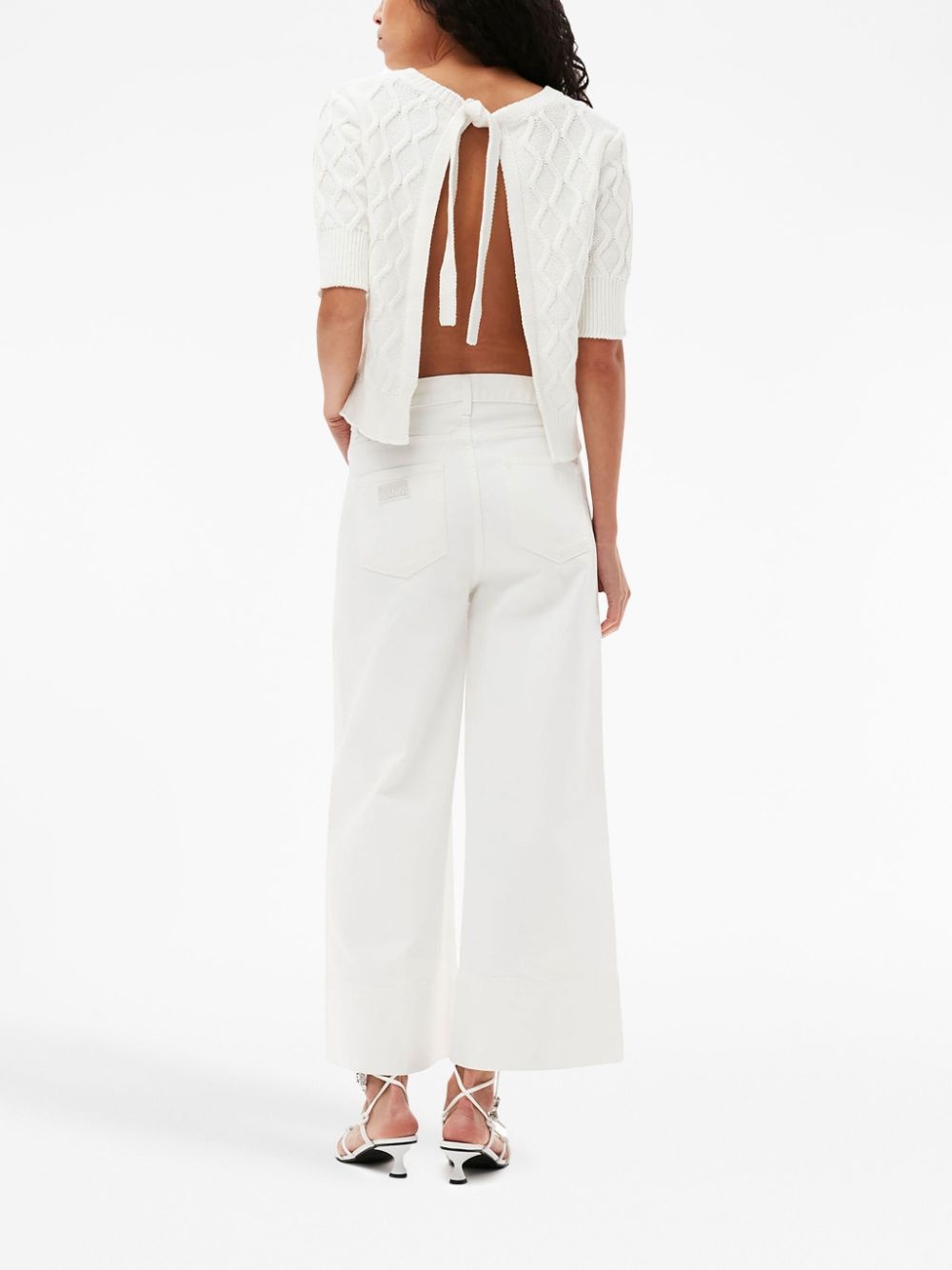 mid-waist cropped jeans - 3